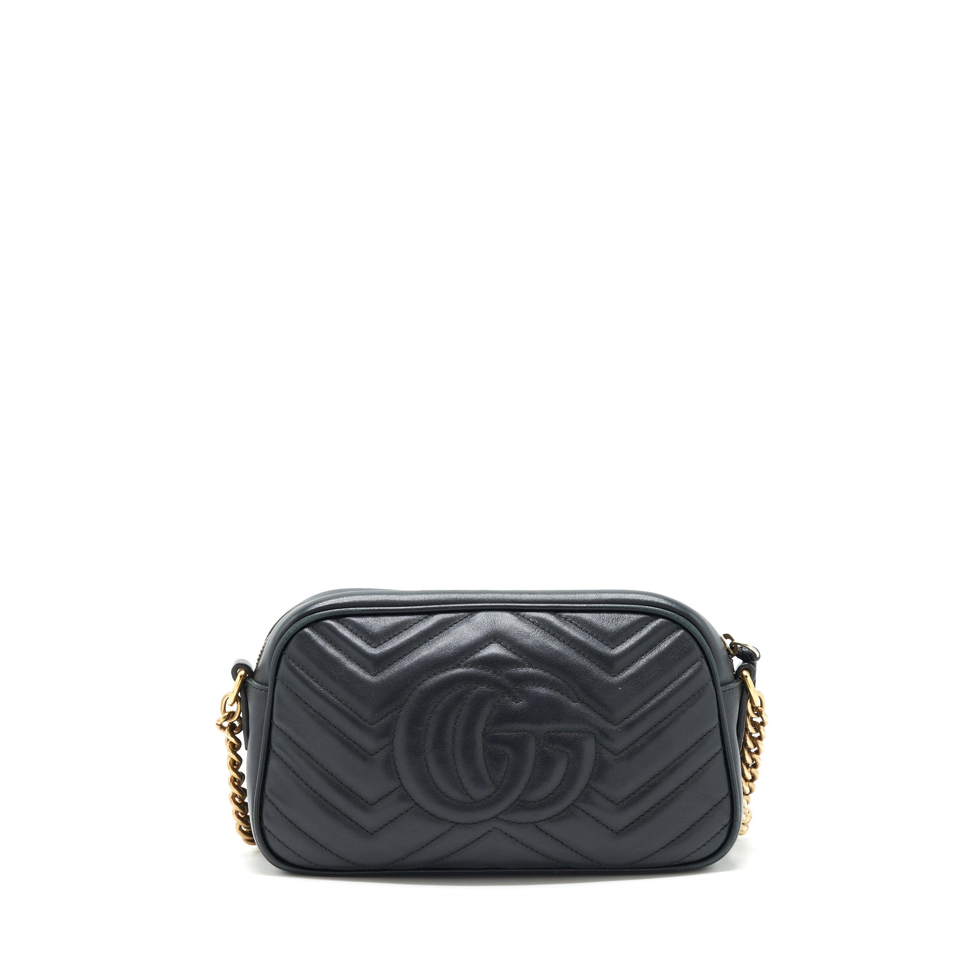 Gucci Marmont Shoulder Bag Matelasse Black Black Ghw