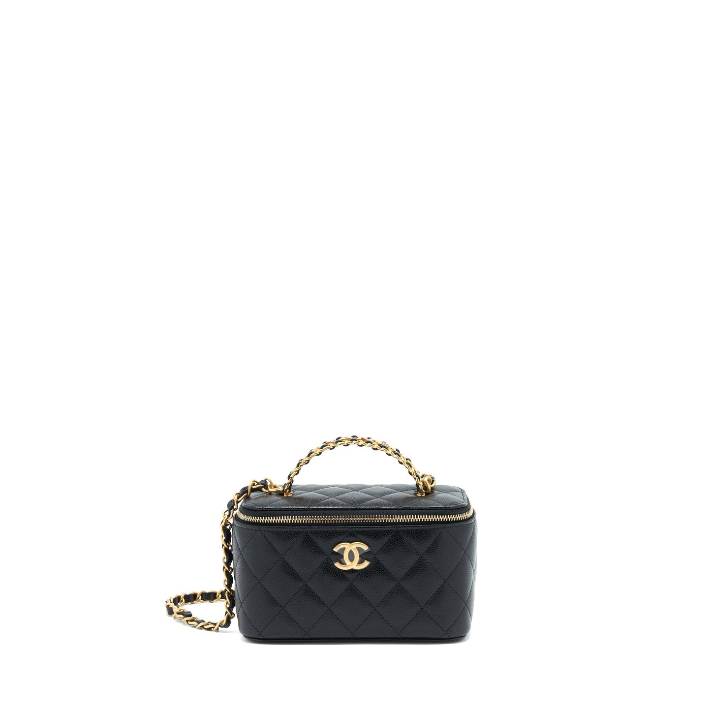 Chanel 22S Letter Top Handle Long Vanity Black Handbag 3