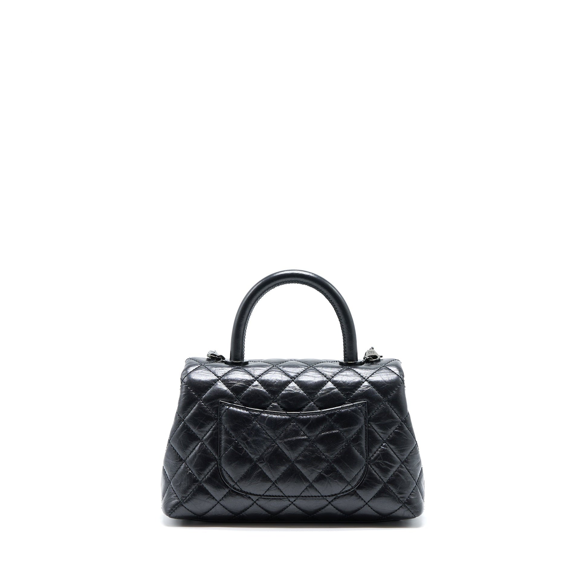 Chanel Coco Handle Aged Calfskin So Hardware Black Small Handbag Hardware 1
