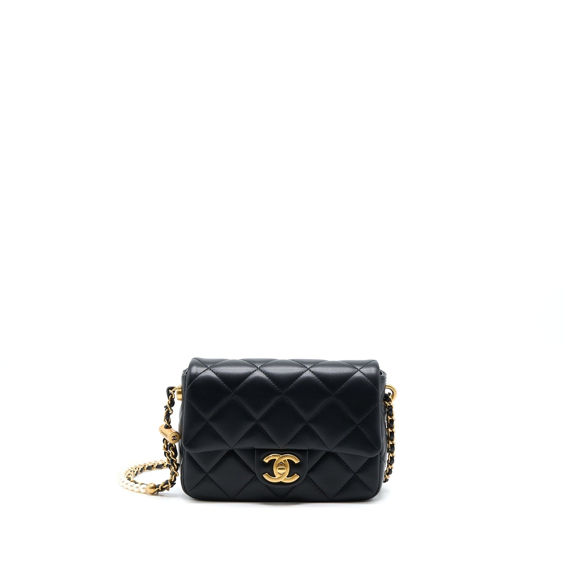 Chanel My Perfect Flap GHW Microchip Black Shoulder Bag