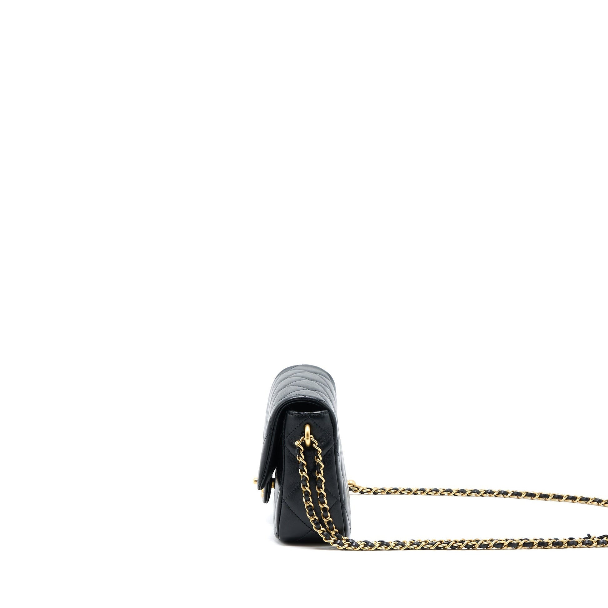 Chanel My Perfect Flap GHW Microchip Black Shoulder Bag