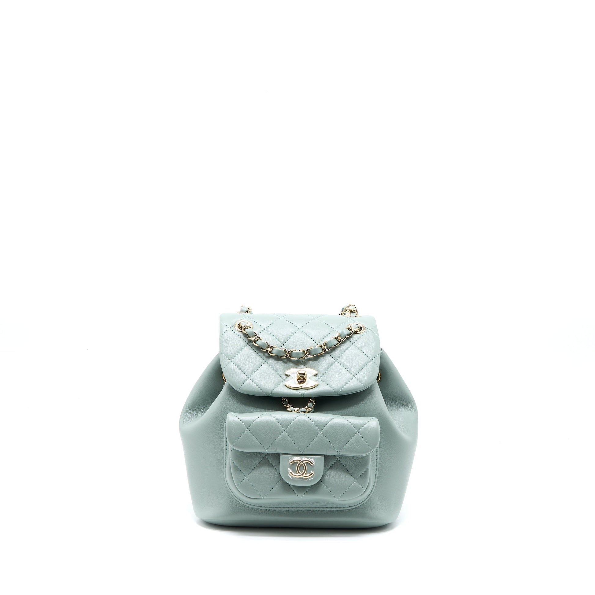 Chanel 23C Duma Backpack Calfskin Light LGHW Grey