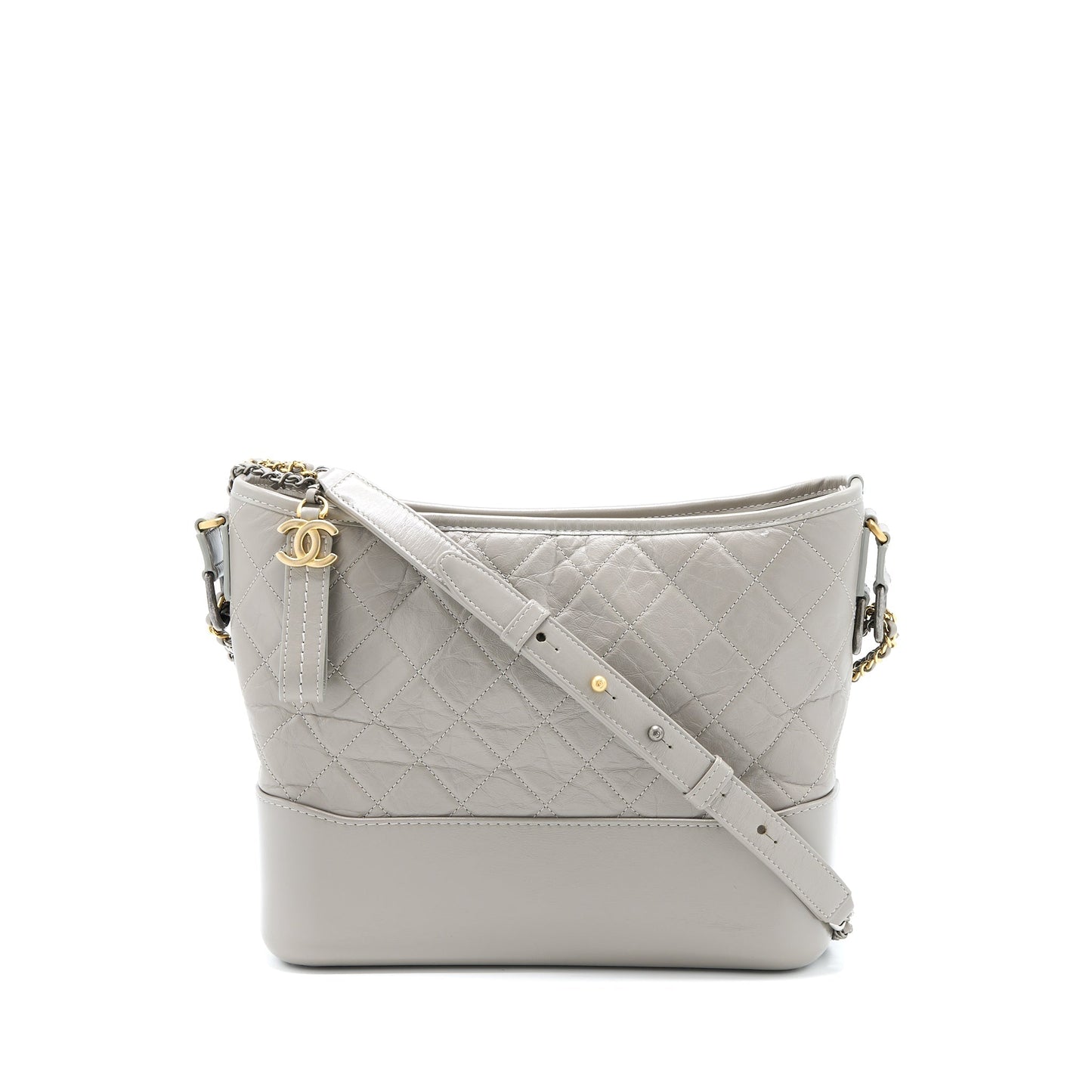 Chanel Gabrielle Hobo Aged Calfskin Light Multicoloured Grey Shoulder Bag