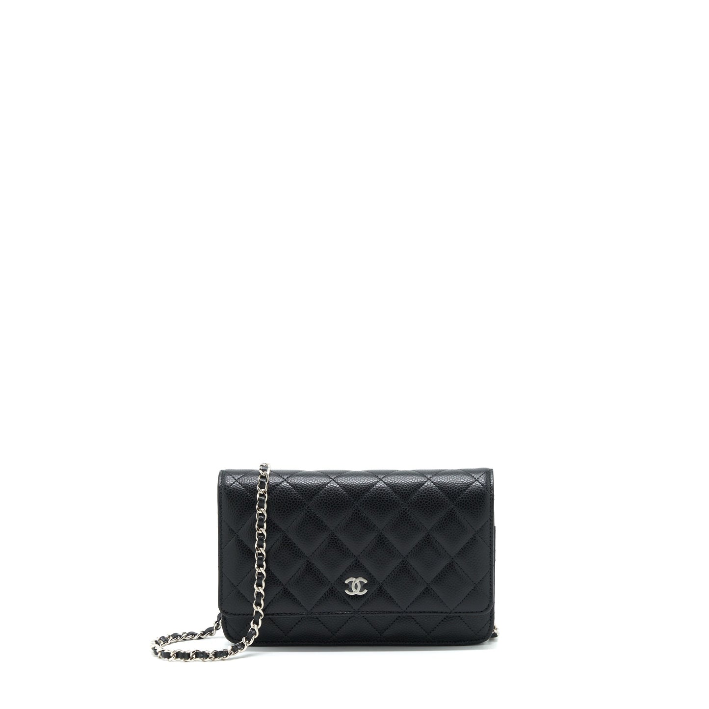 Chanel Classic On Caviar SHW Microchip Black Wallet Case Microchip 4