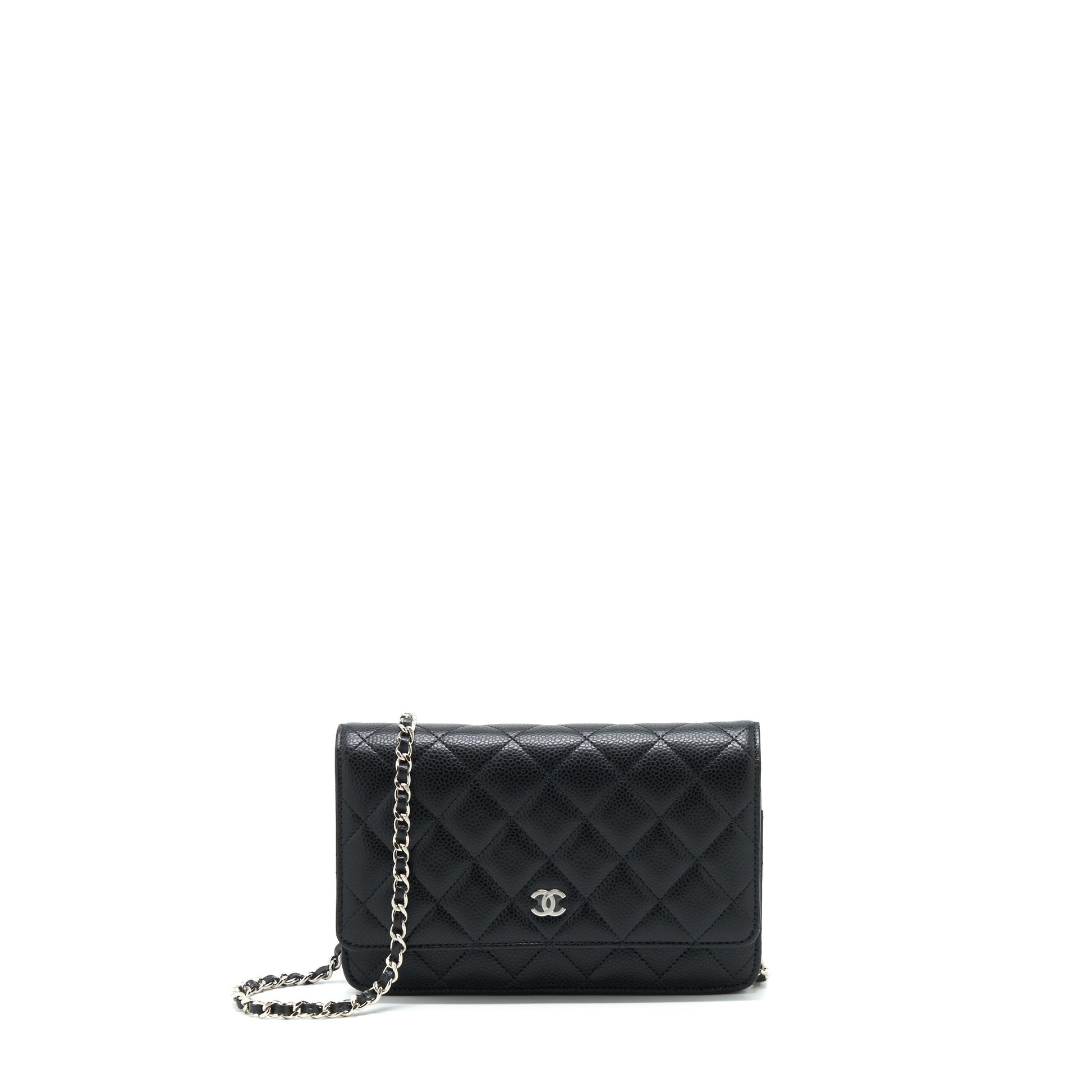 Chanel Classic On Caviar SHW Microchip Black Wallet Case Microchip 4