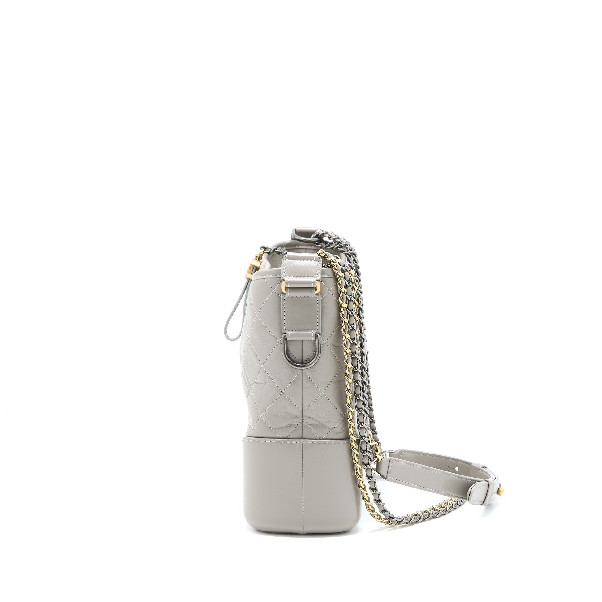Chanel Gabrielle Hobo Aged Calfskin Light Multicoloured Grey Shoulder Bag