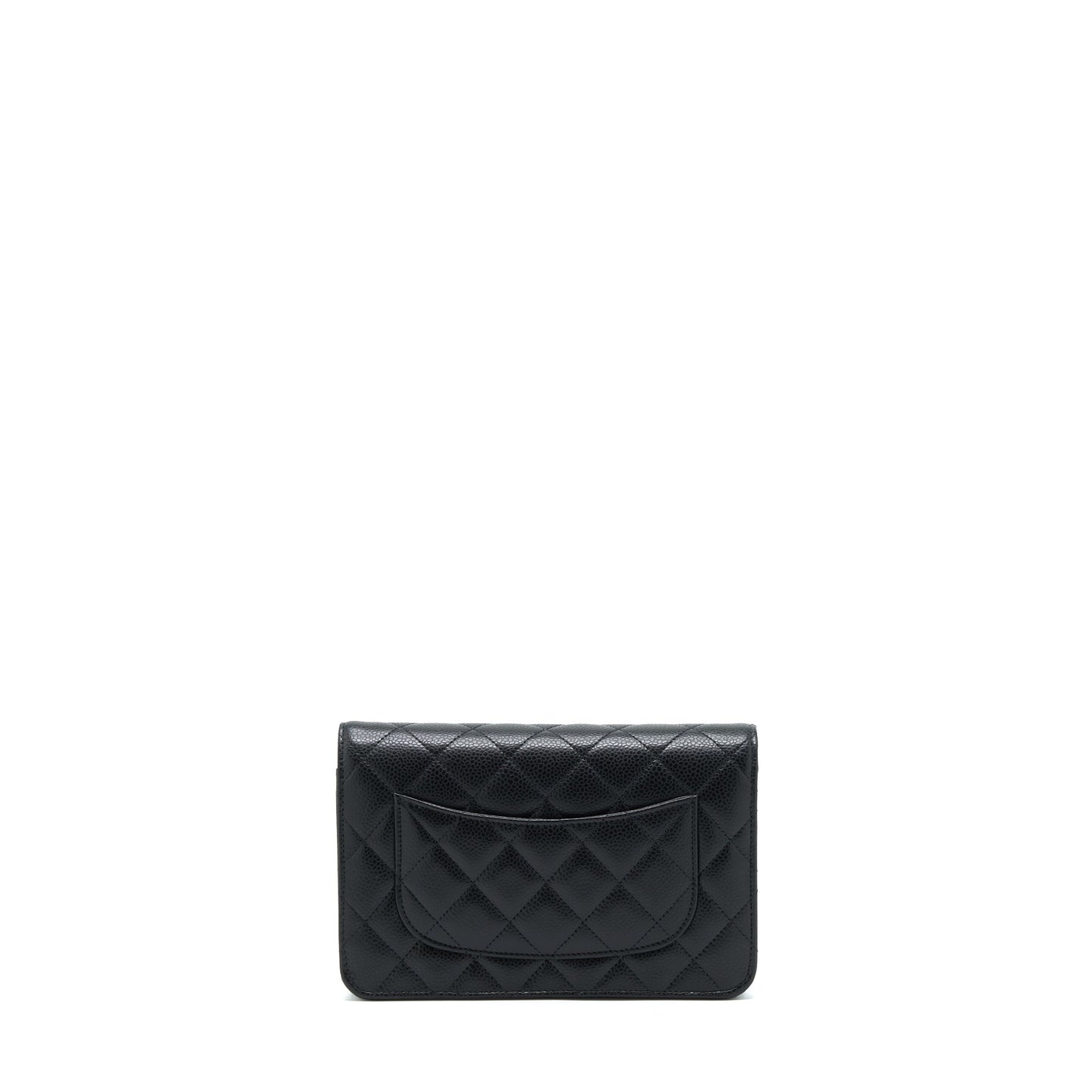 Chanel Classic On Caviar SHW Microchip Black Wallet Case Microchip 4