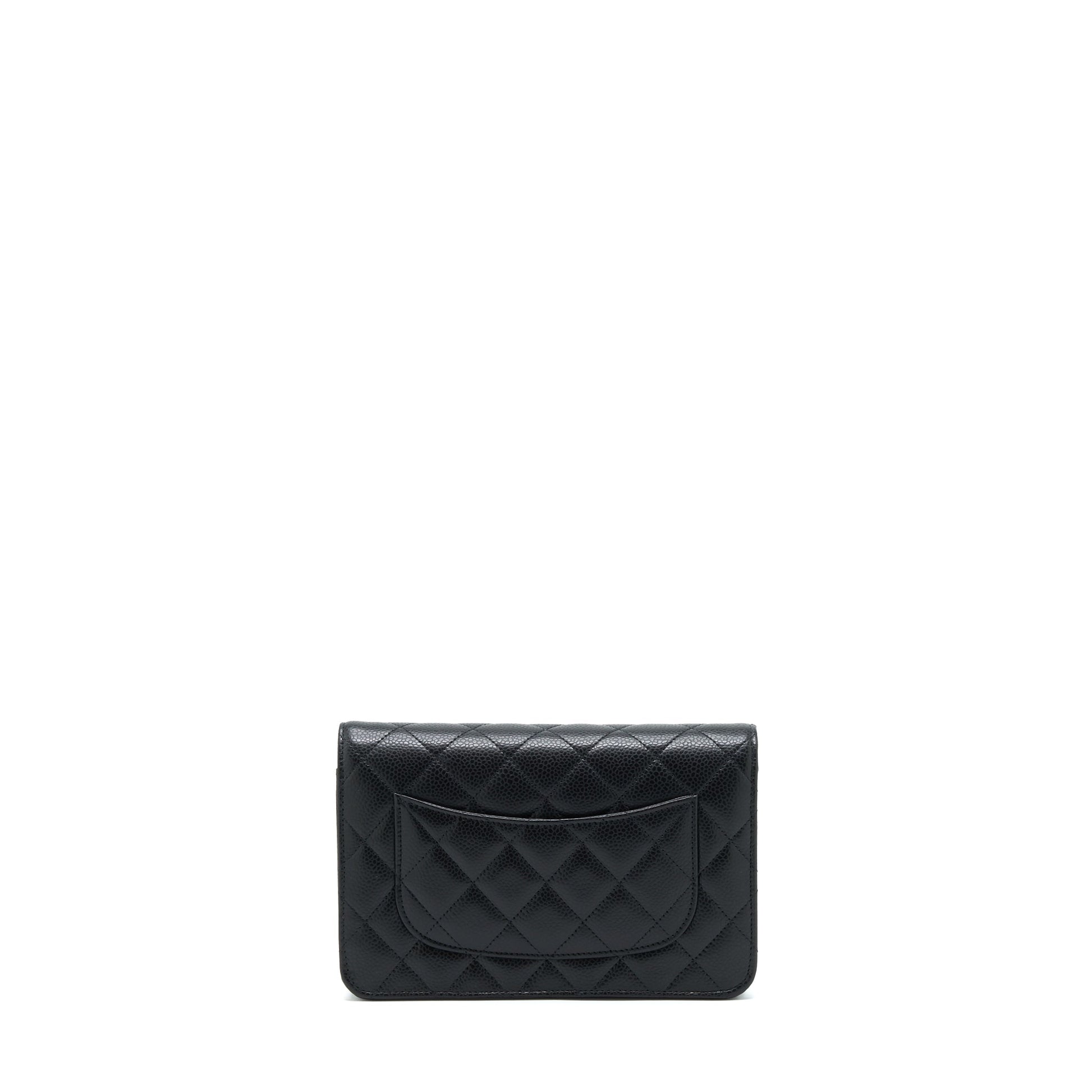 Chanel Classic On Caviar SHW Microchip Black Wallet Case Microchip 4