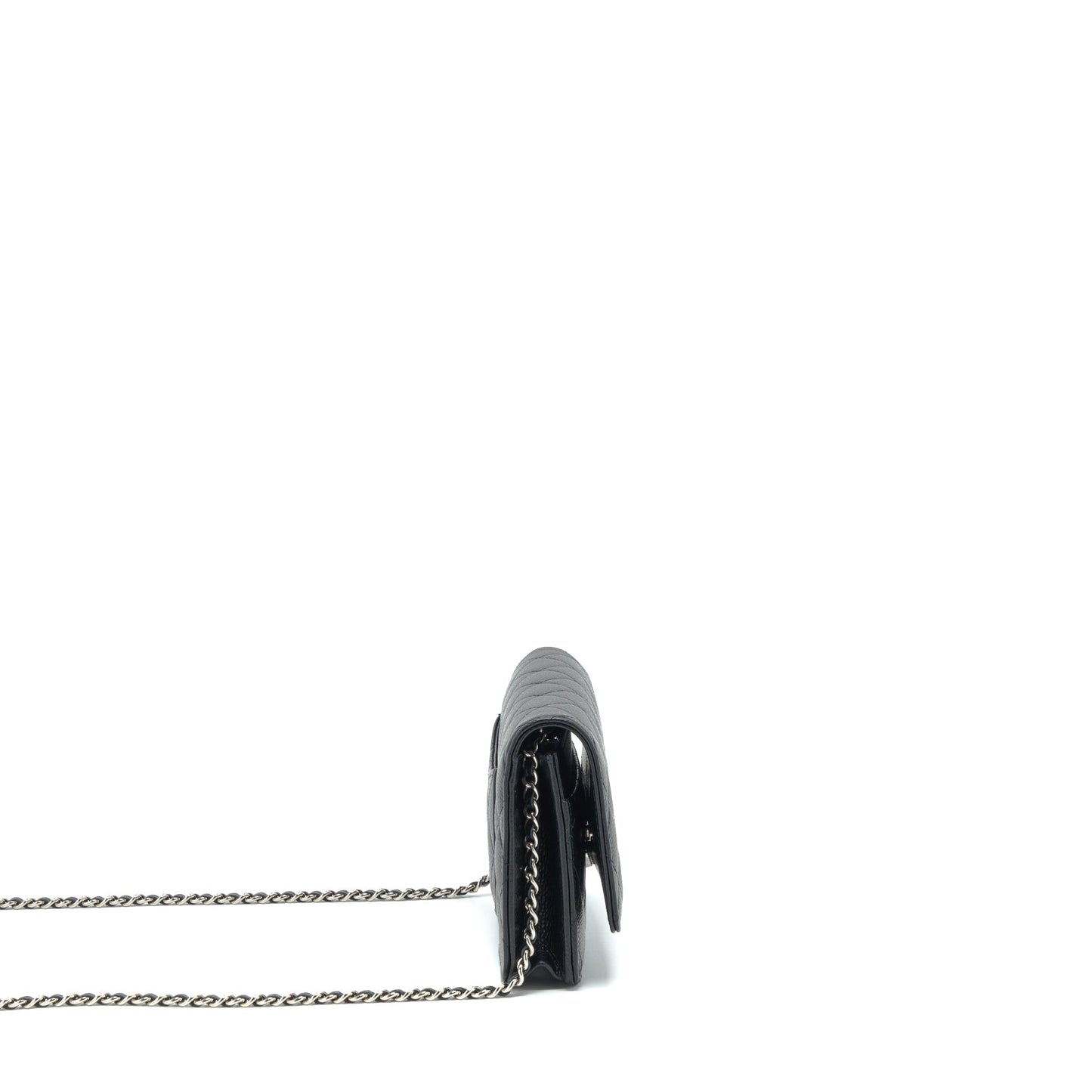 Chanel Classic On Caviar SHW Microchip Black Wallet Case Microchip 4