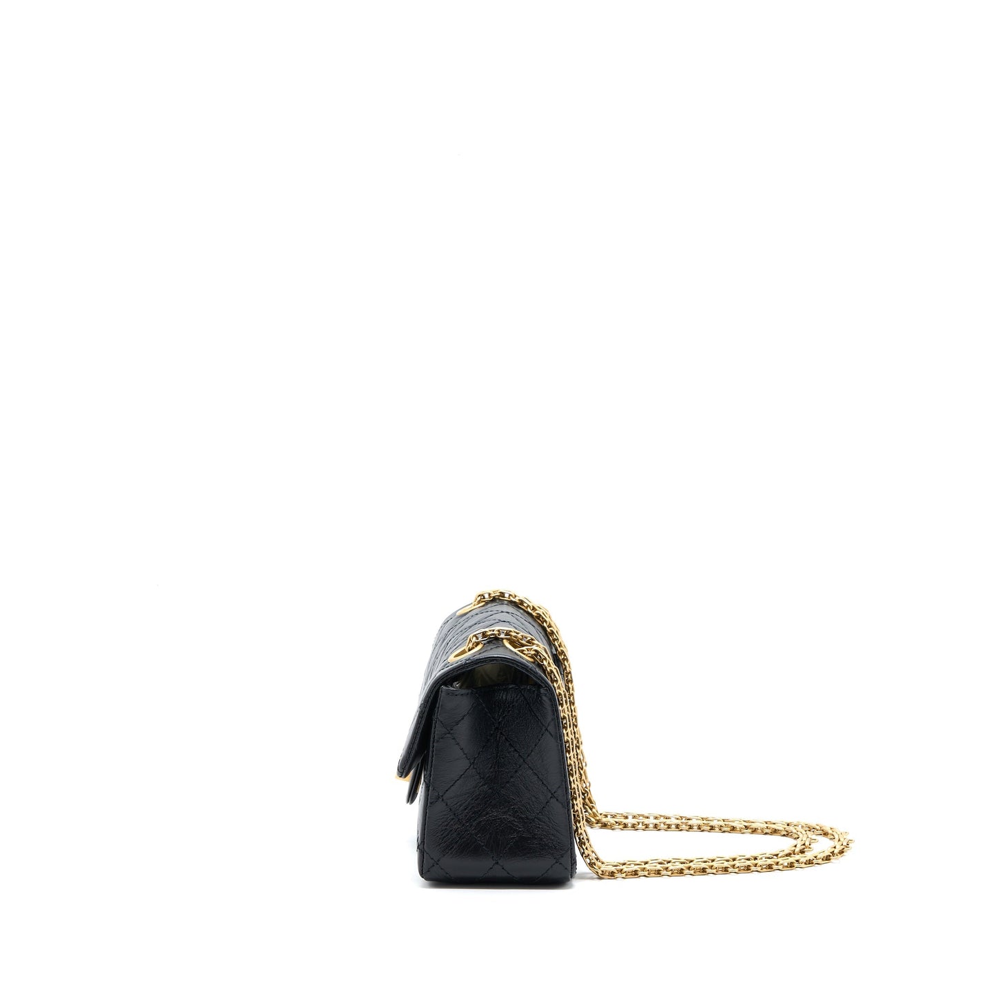 Chanel Reissue 2.55 Flap Aged Calfskin Brushed Black Shoulder Bag
