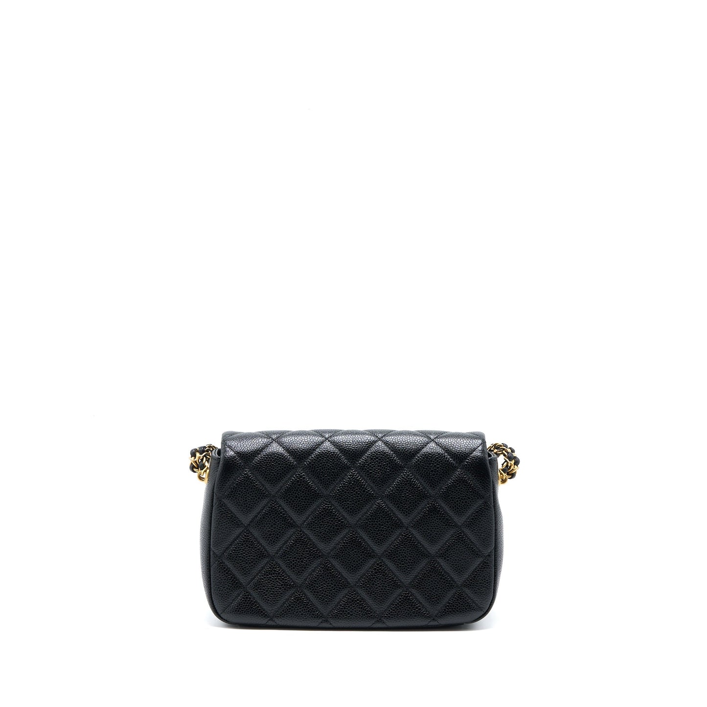 Chanel Quilted Flap Double Caviar Brushed GHW Black Shoulder Bag