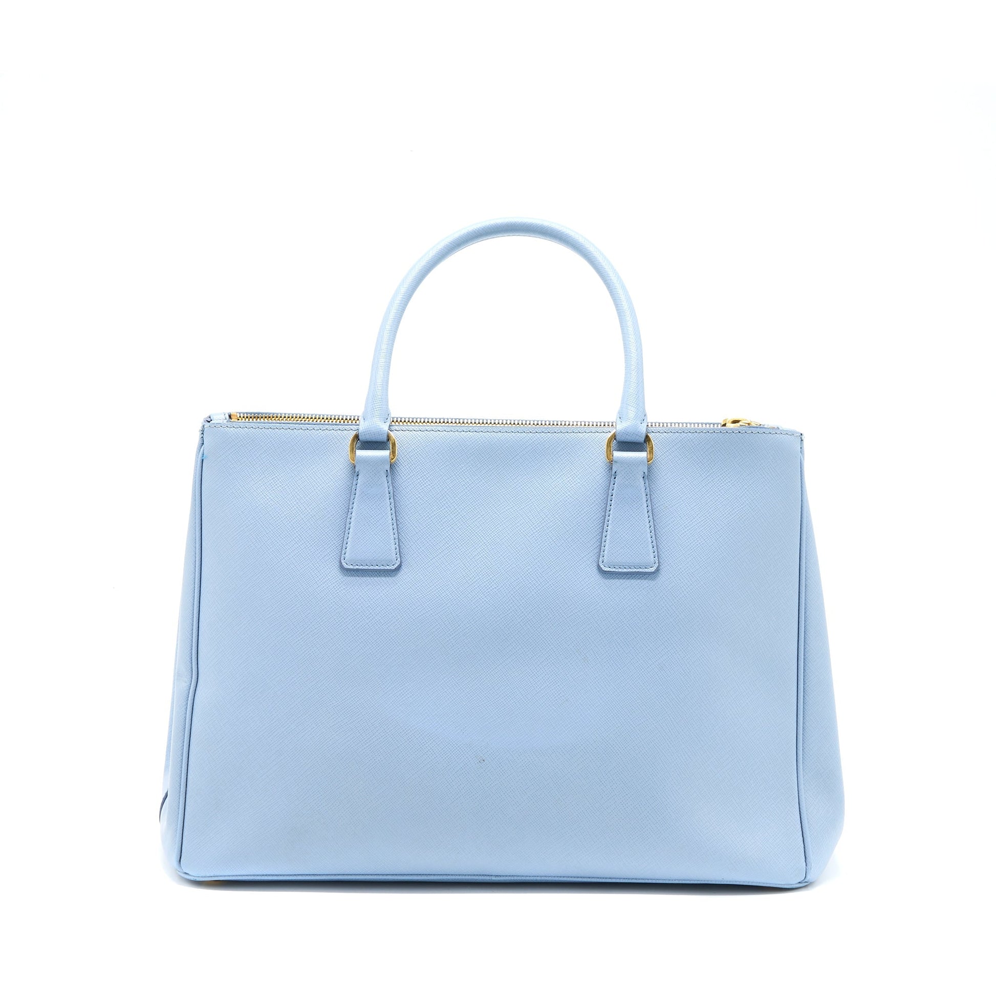Prada Saffiano Tote Purse Light Handbag Blue Tote Bag