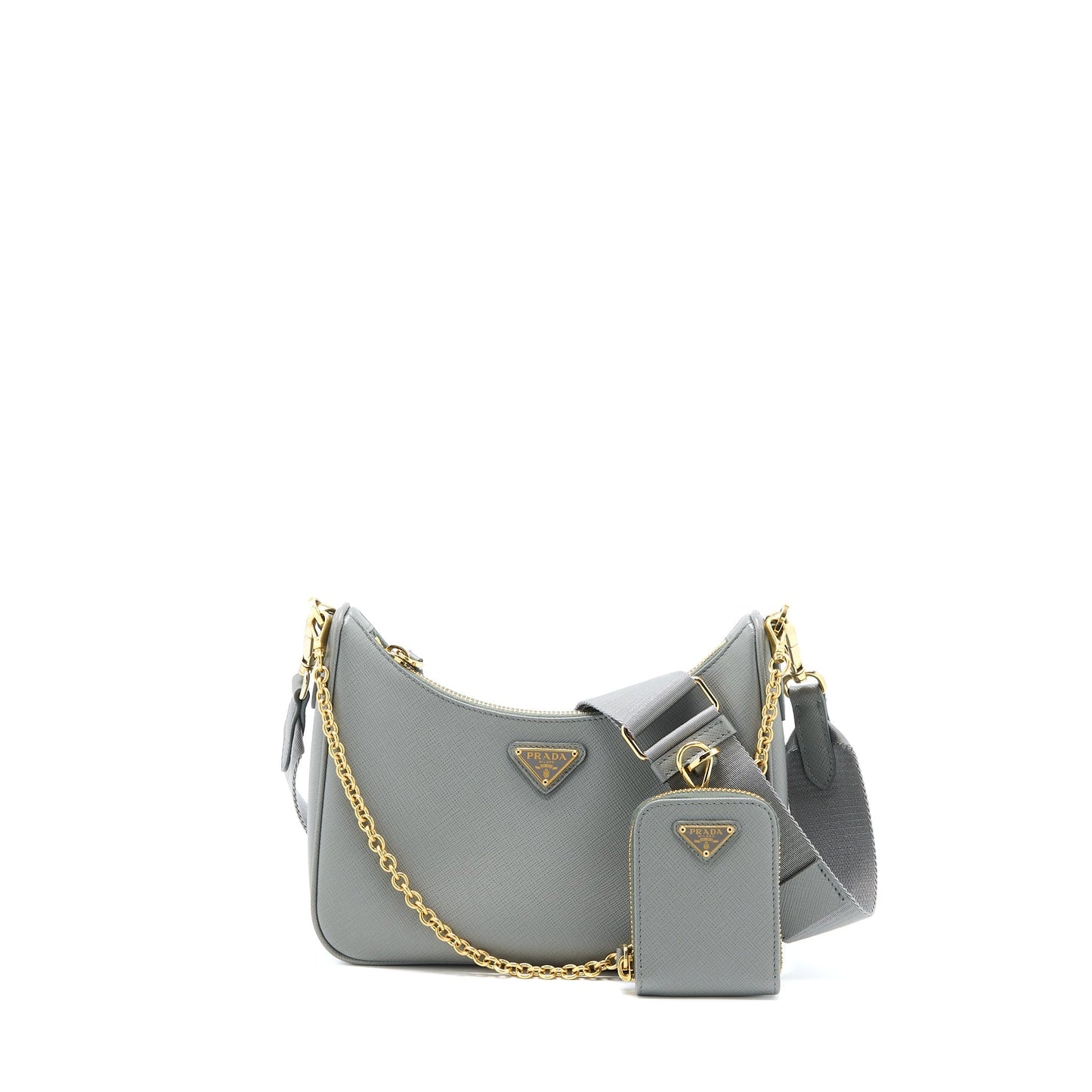 Prada Re Edition Saffiano Grey Handbag Travel Bag