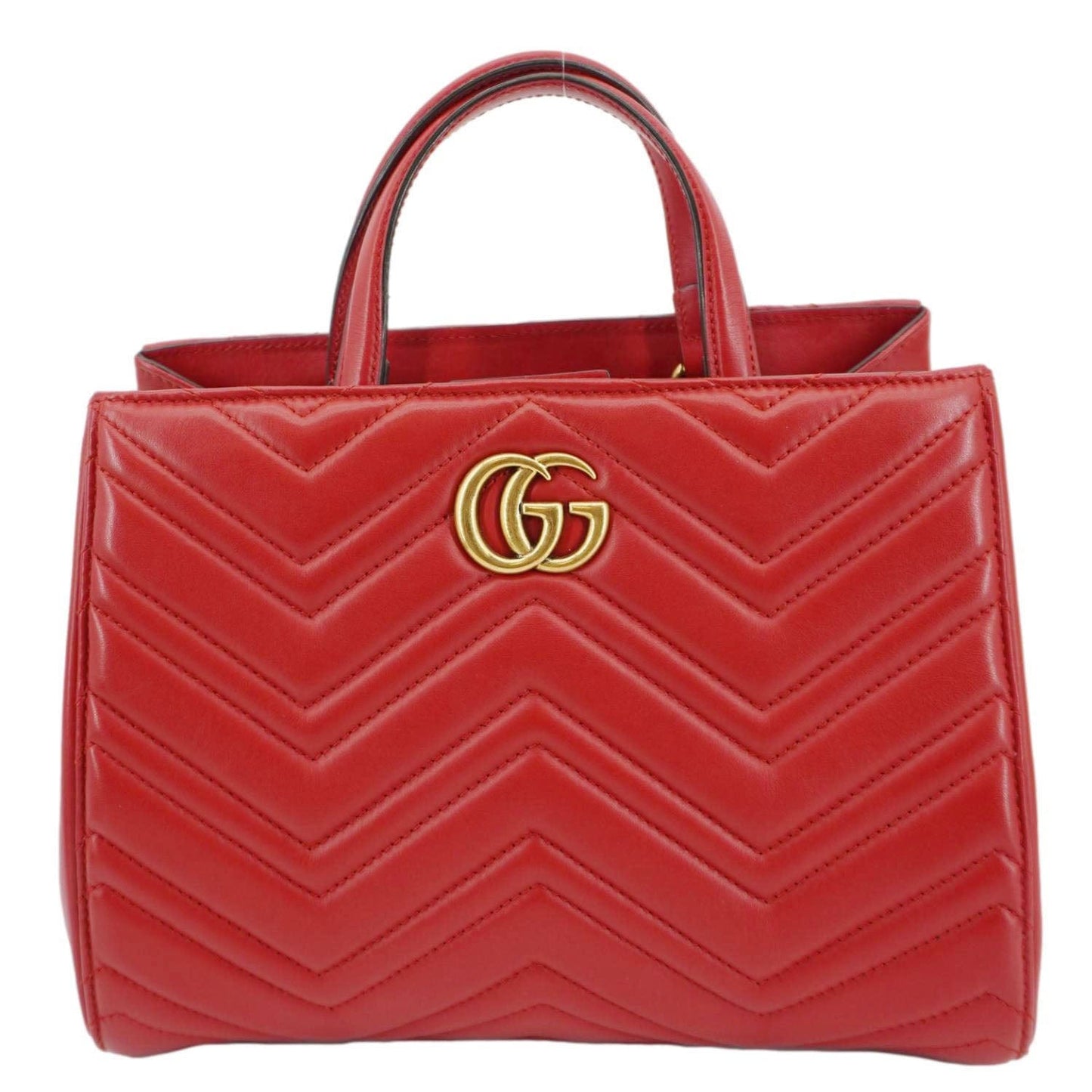 Gucci Marmont Calfskin Shoulder Bag Leather Matelasse