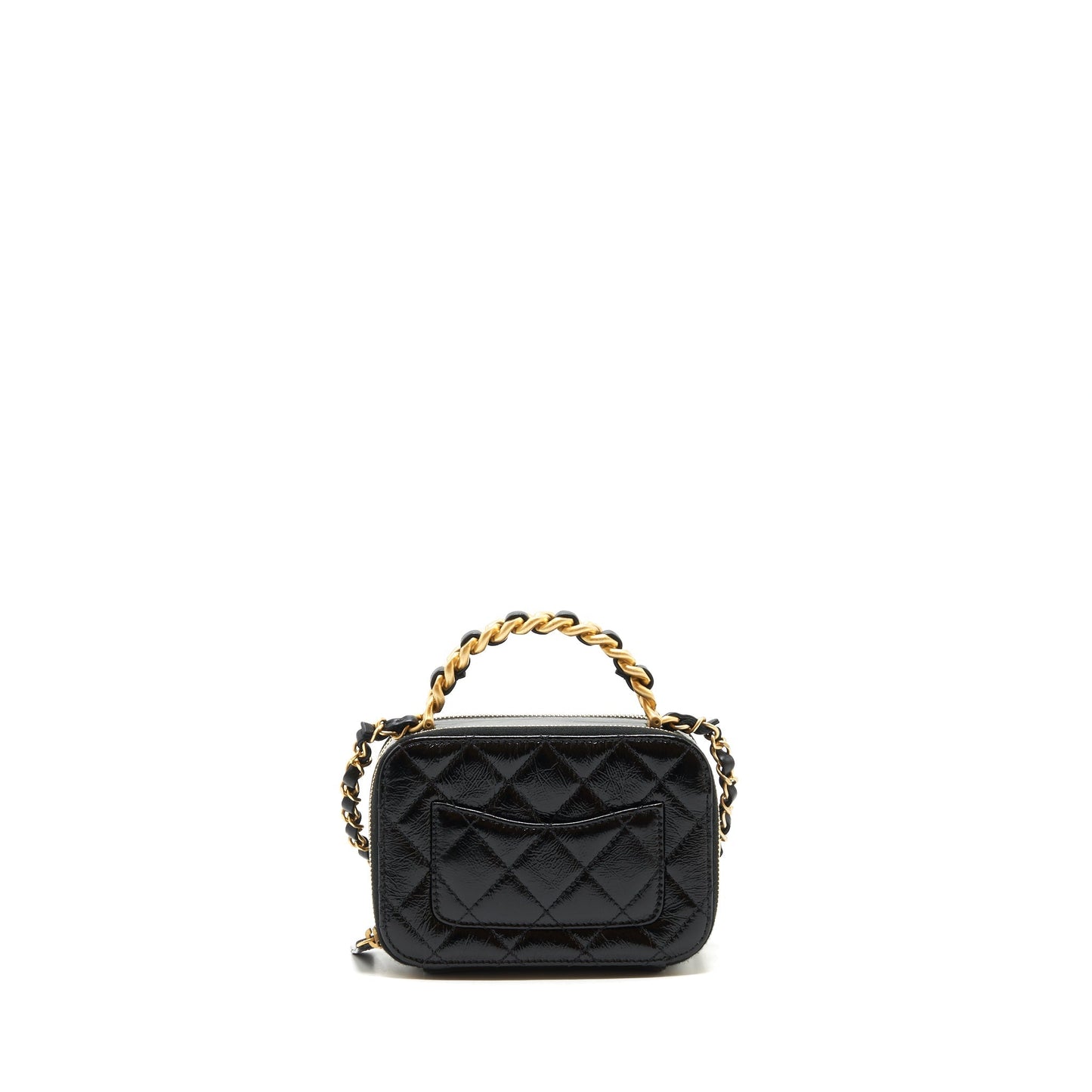 Chanel Vanity Handle Calfskin GHW Black Crossbody Bag
