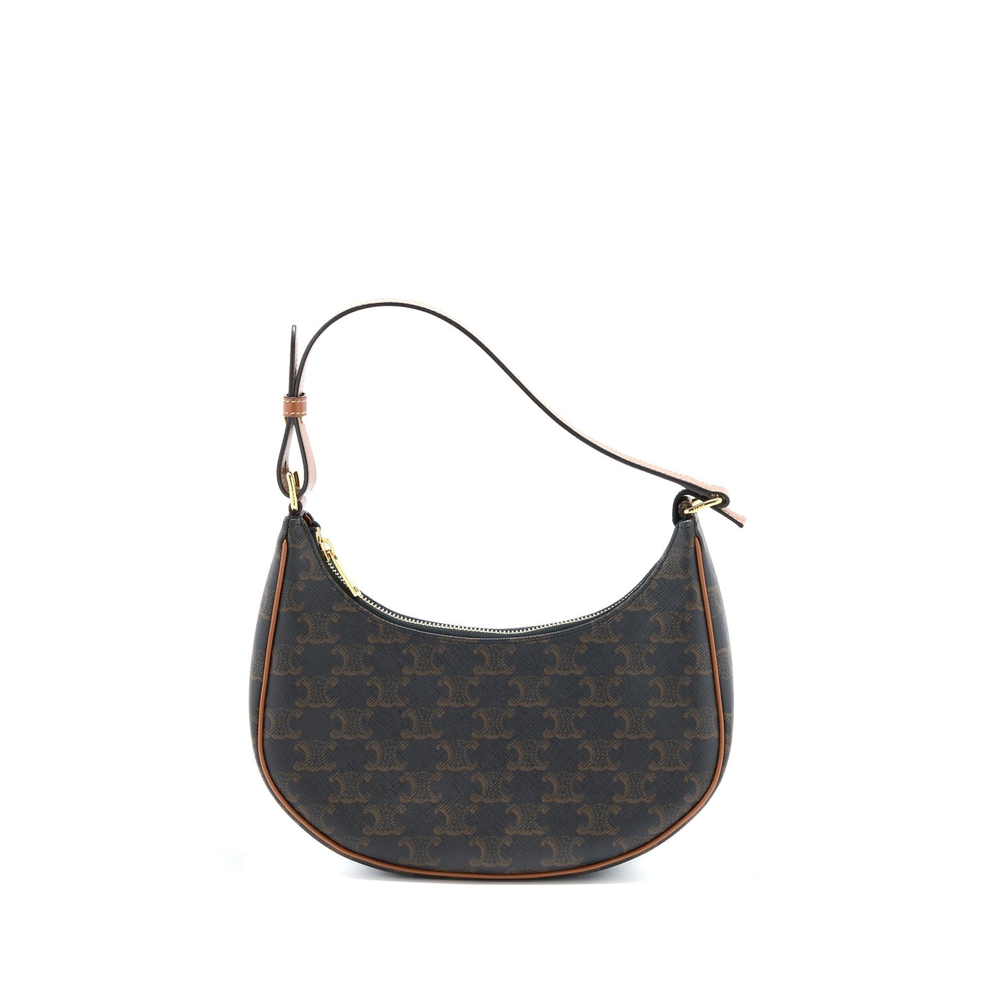 Celine Ava Purse In Triomphe And Calfskin Handbag Canvas Tan Travel Bag