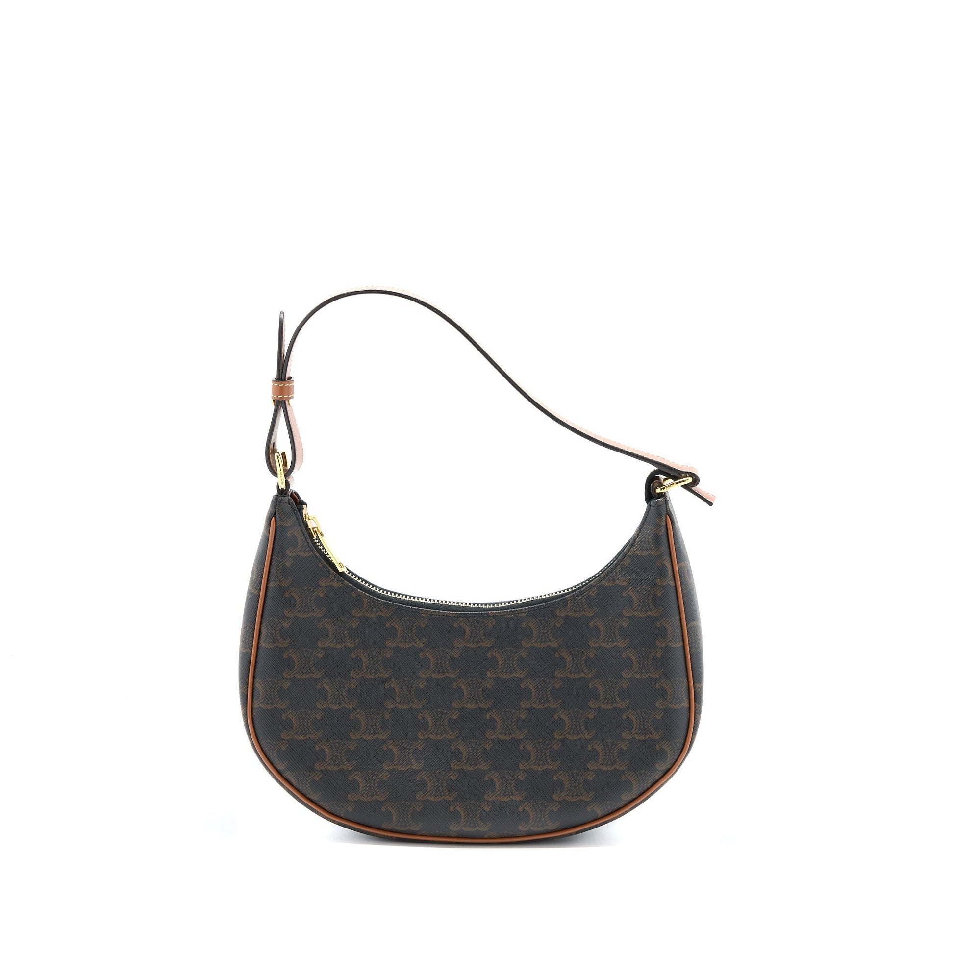 Celine Ava Purse In Triomphe And Calfskin Handbag Canvas Tan Travel Bag