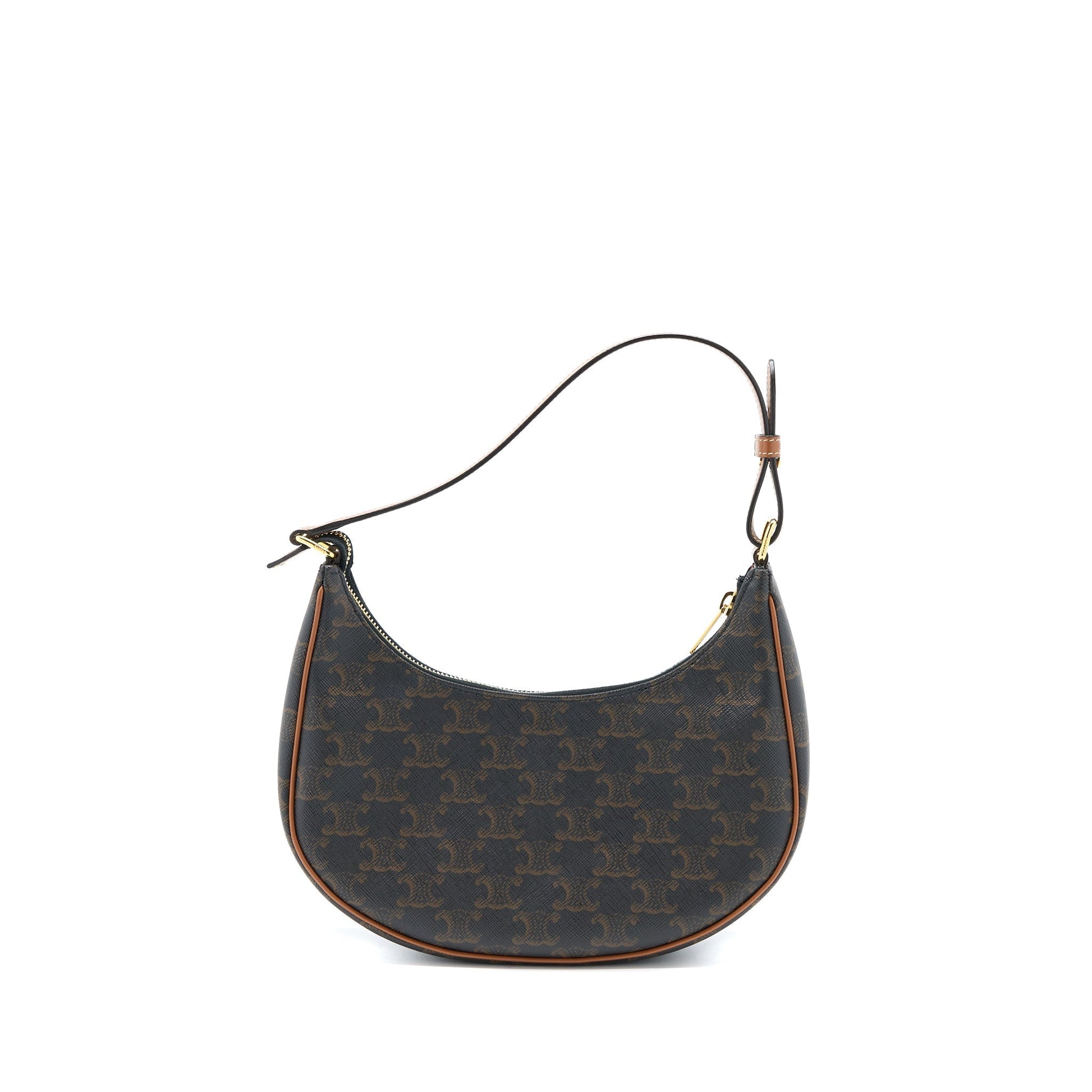 Celine Ava Purse In Triomphe And Calfskin Handbag Canvas Tan Travel Bag