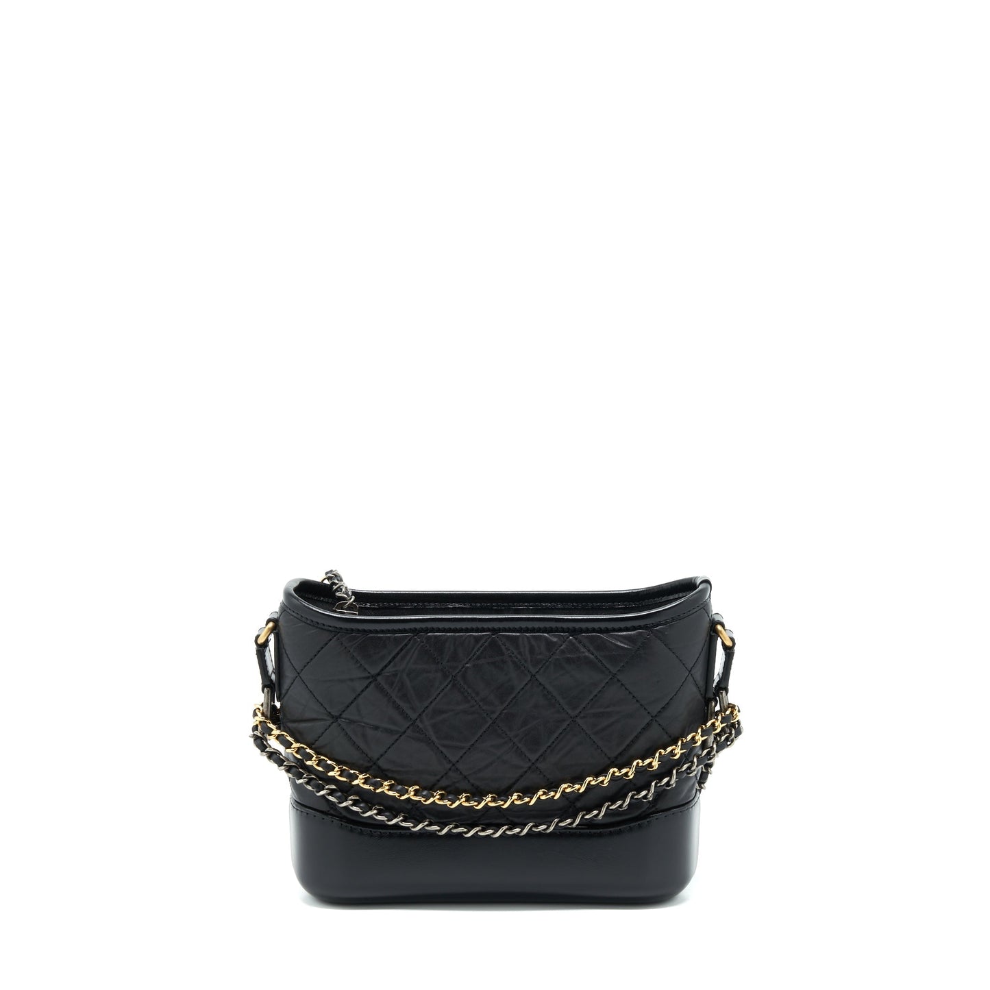 Chanel Gabrielle Hobo Calfskin Hardware Multicolour Black Small Shoulder Bag