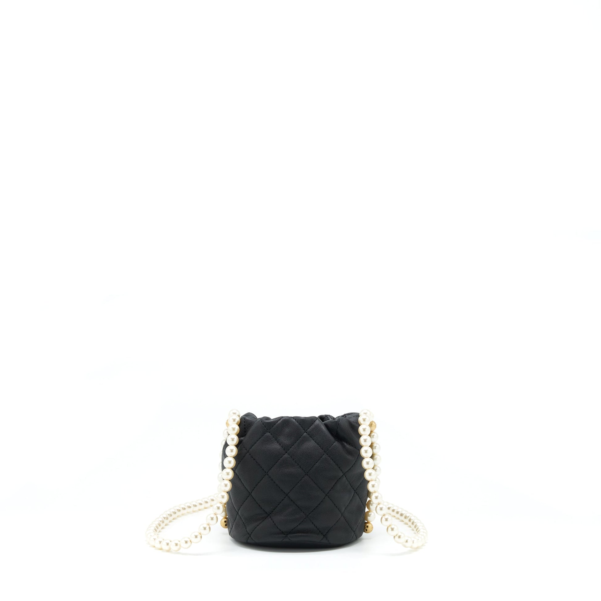 Chanel Bucket Pearl Lambskin GHW Black Bucket Bag