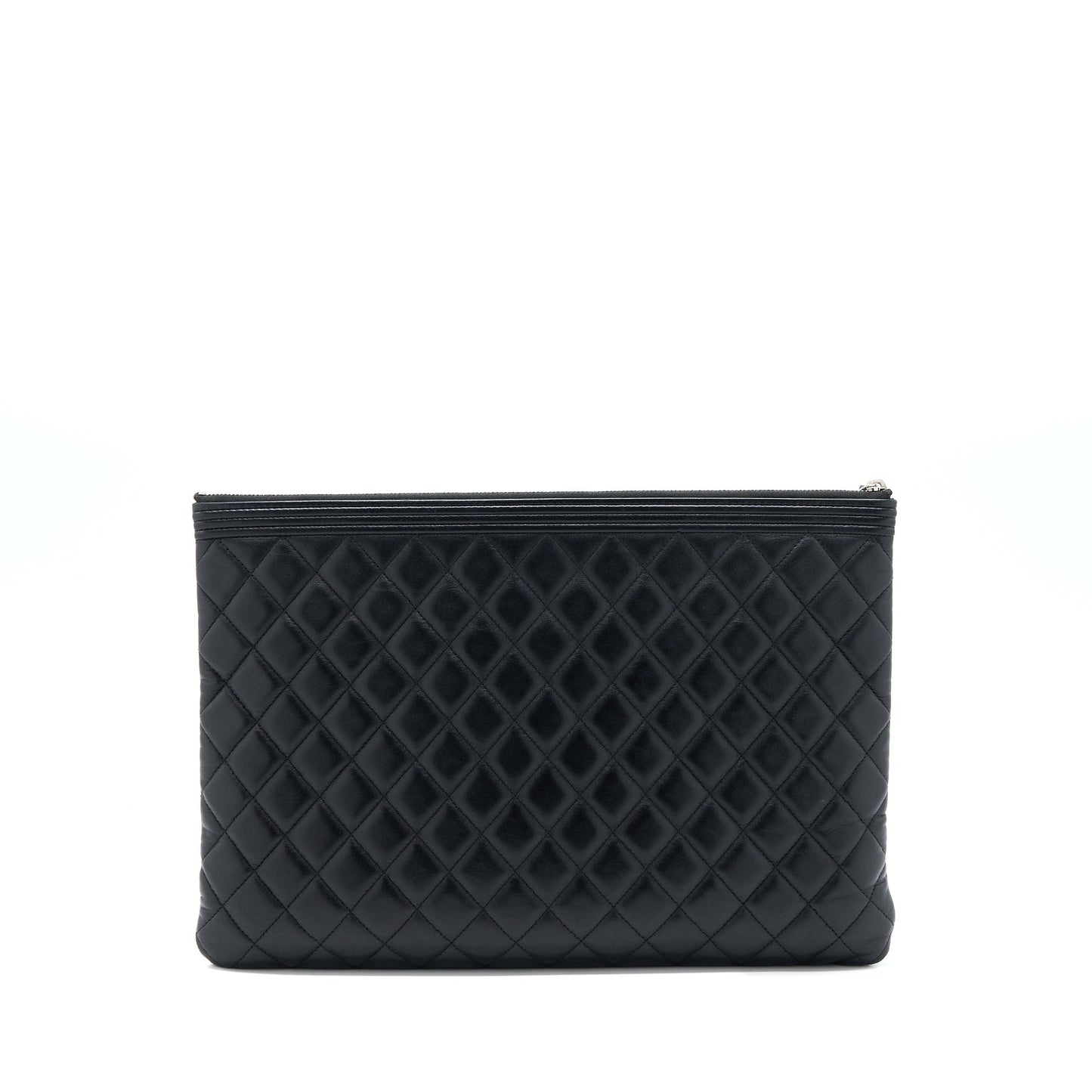 Chanel Boy Lambskin SHW Black Clutch Bag