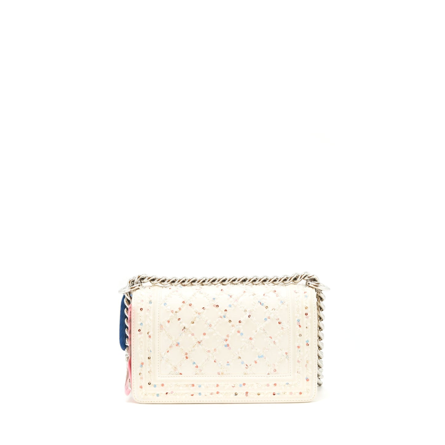 Chanel boy limited SHW White Small Handbag