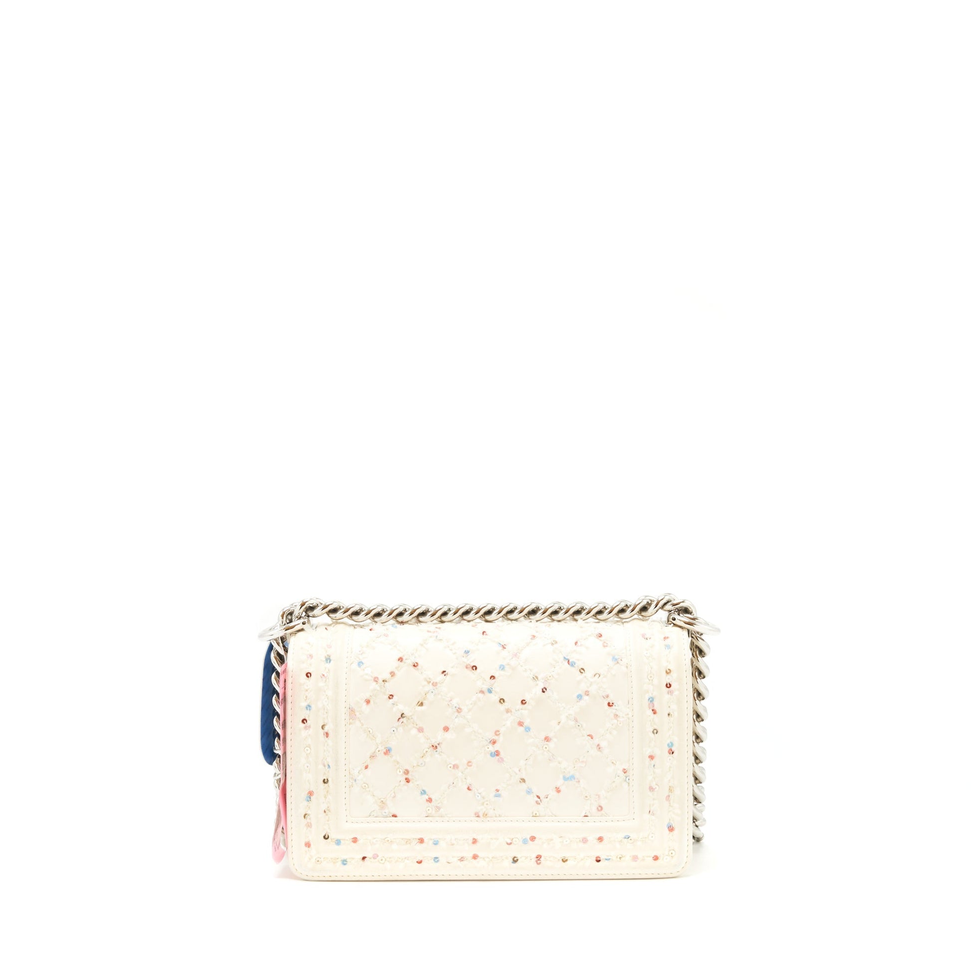 Chanel boy limited SHW White Small Handbag