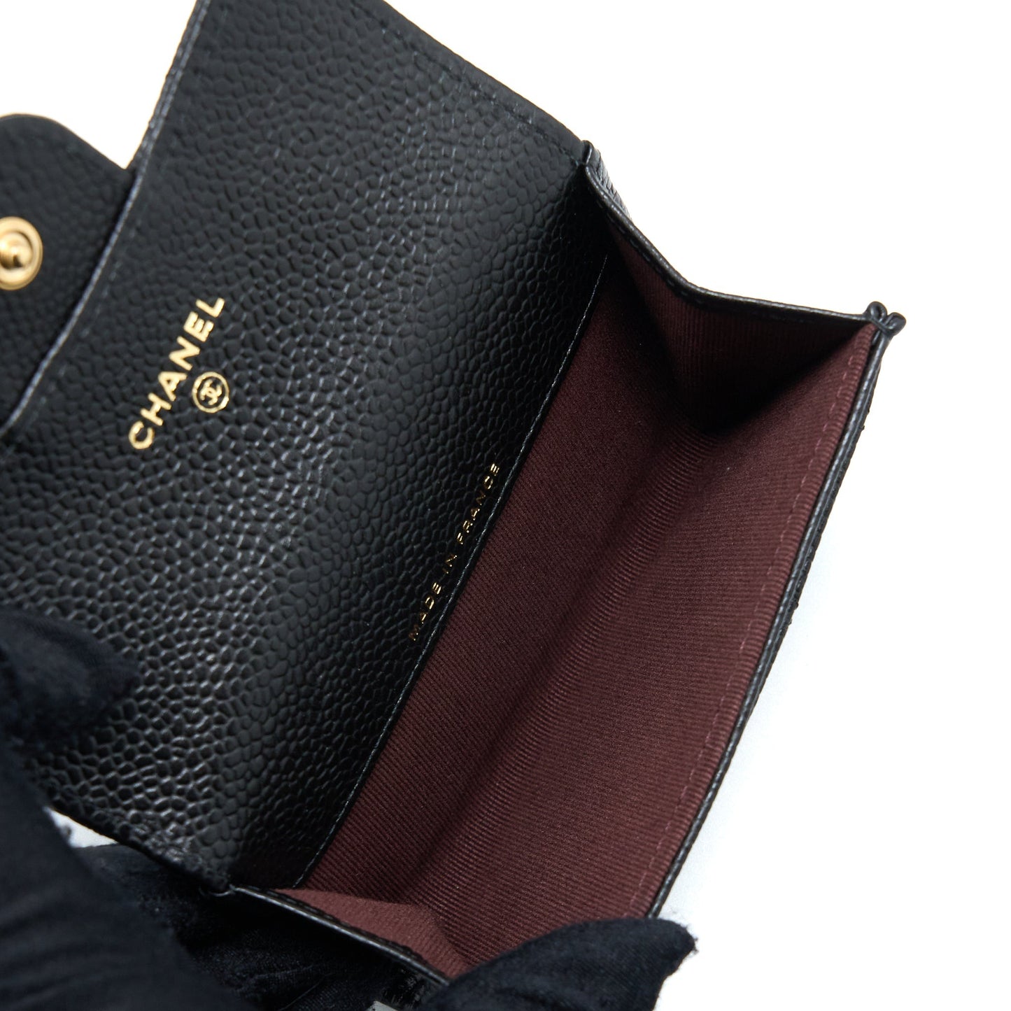 Chanel Classic Flap Cardholder Caviar GHW Black Wallet Case Ghw 1