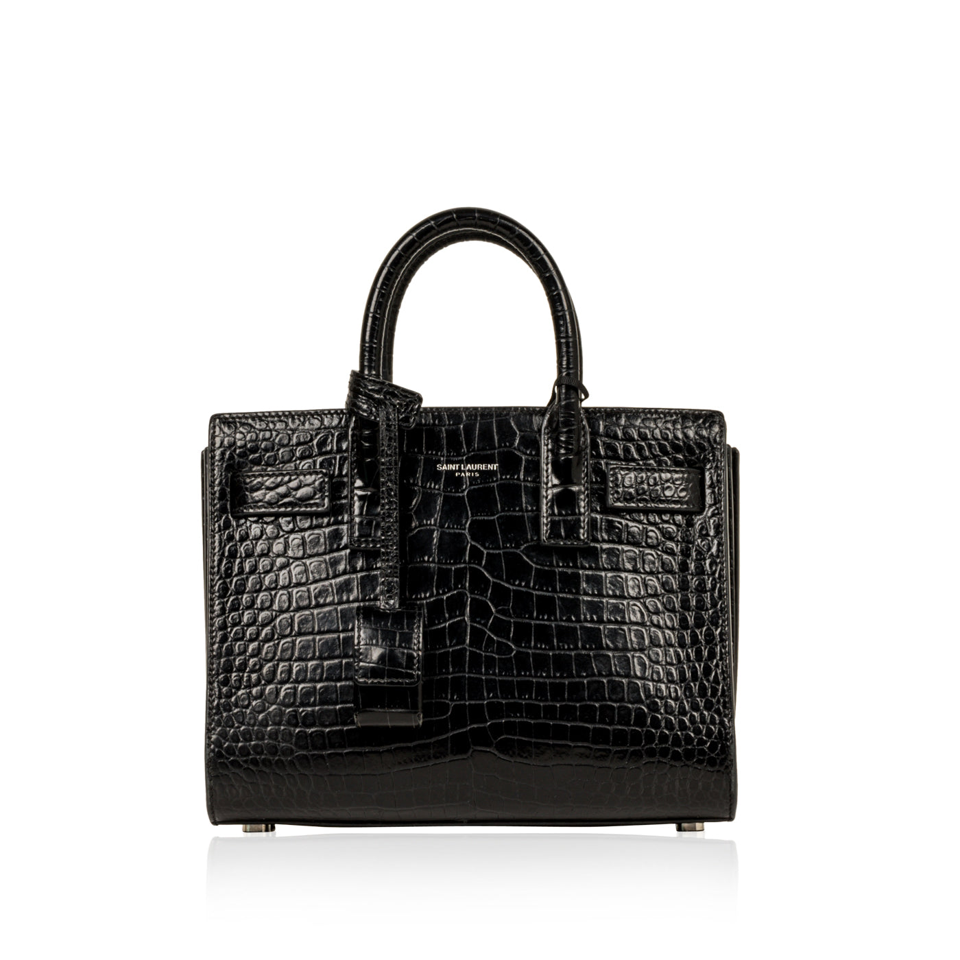 YSL Saint Laurent Nano Sac De Jour Croc Crossbody Bag De Jour Croc