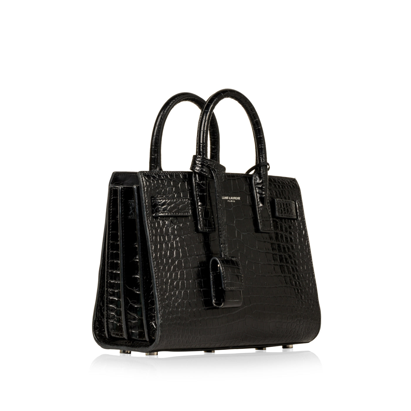 YSL Saint Laurent Nano Sac De Jour Croc Crossbody Bag De Jour Croc