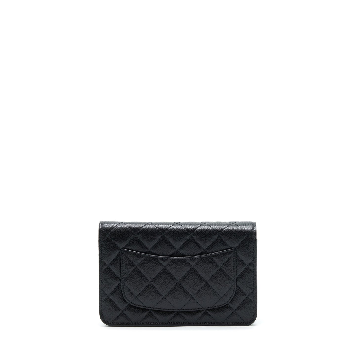 Chanel Classic On Caviar LGHW Microchip Black Wallet Case