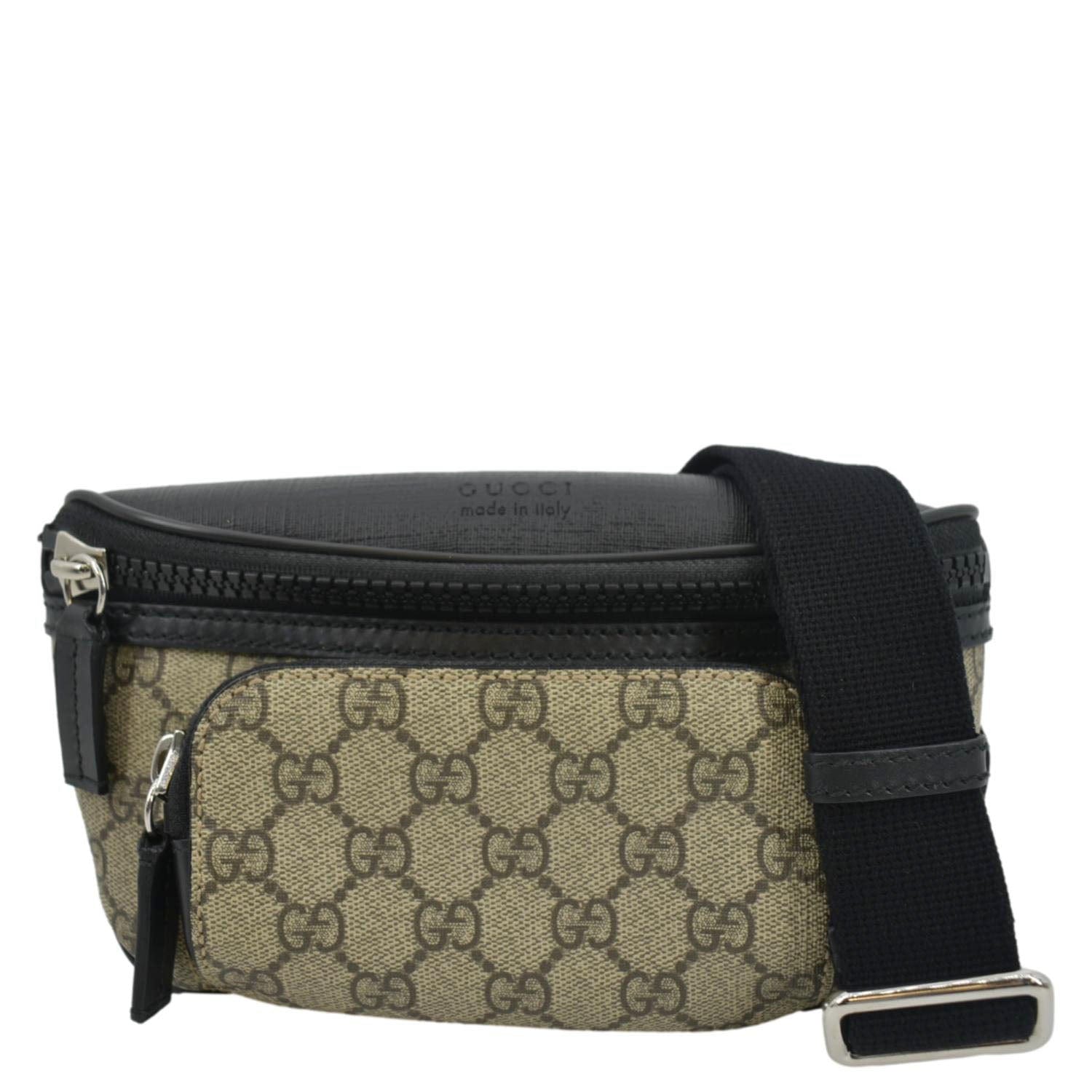 Gucci Supreme Belt Bag Canvas Black Accessory