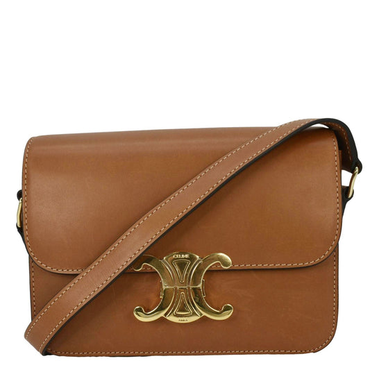 Teen Triomphe Shoulder Bag Leather Brown