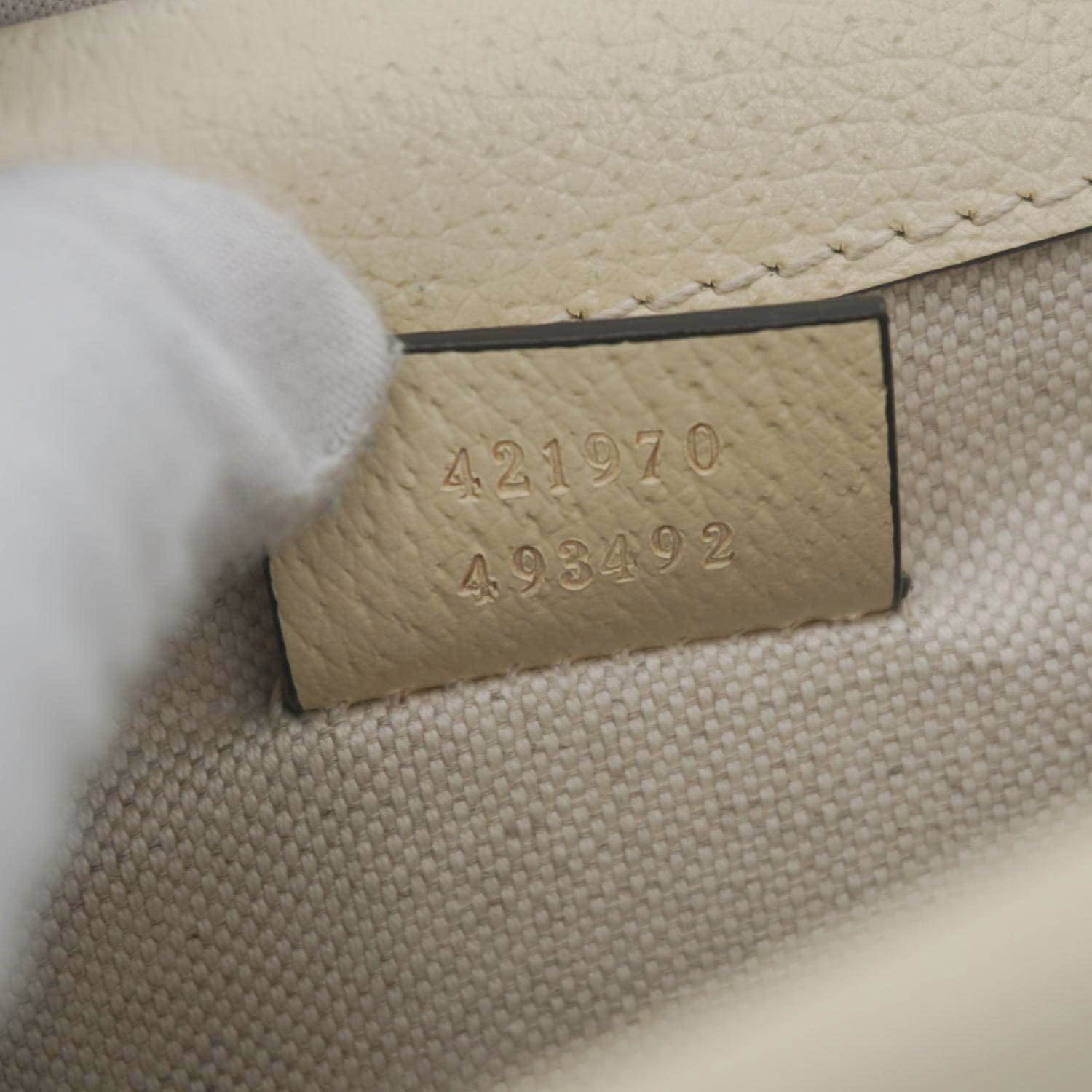 GUCCI Dionysus Mini Leather Crossbody Bag Cream 421970