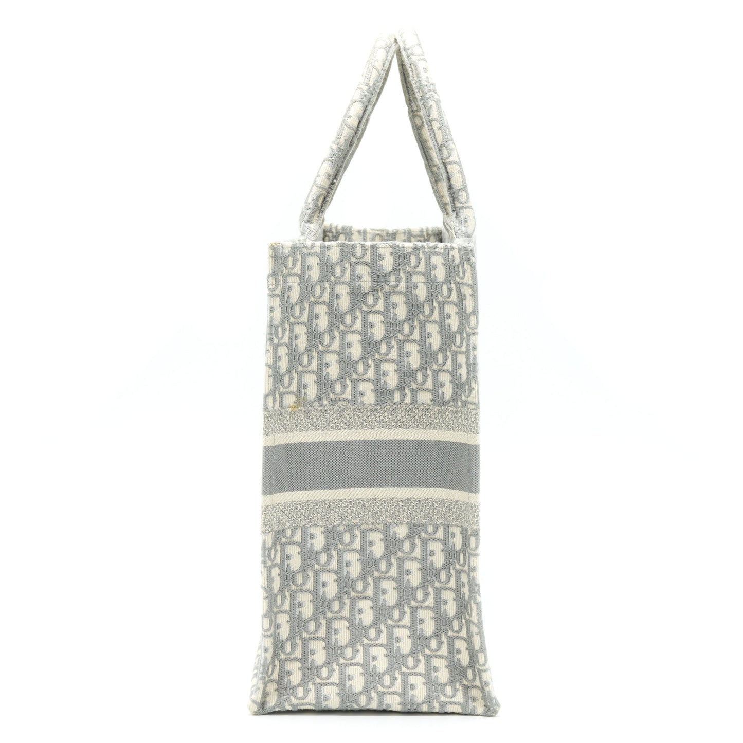 Dior Book Tote Grey Oblique Embroidery Handbag Large Tote Bag