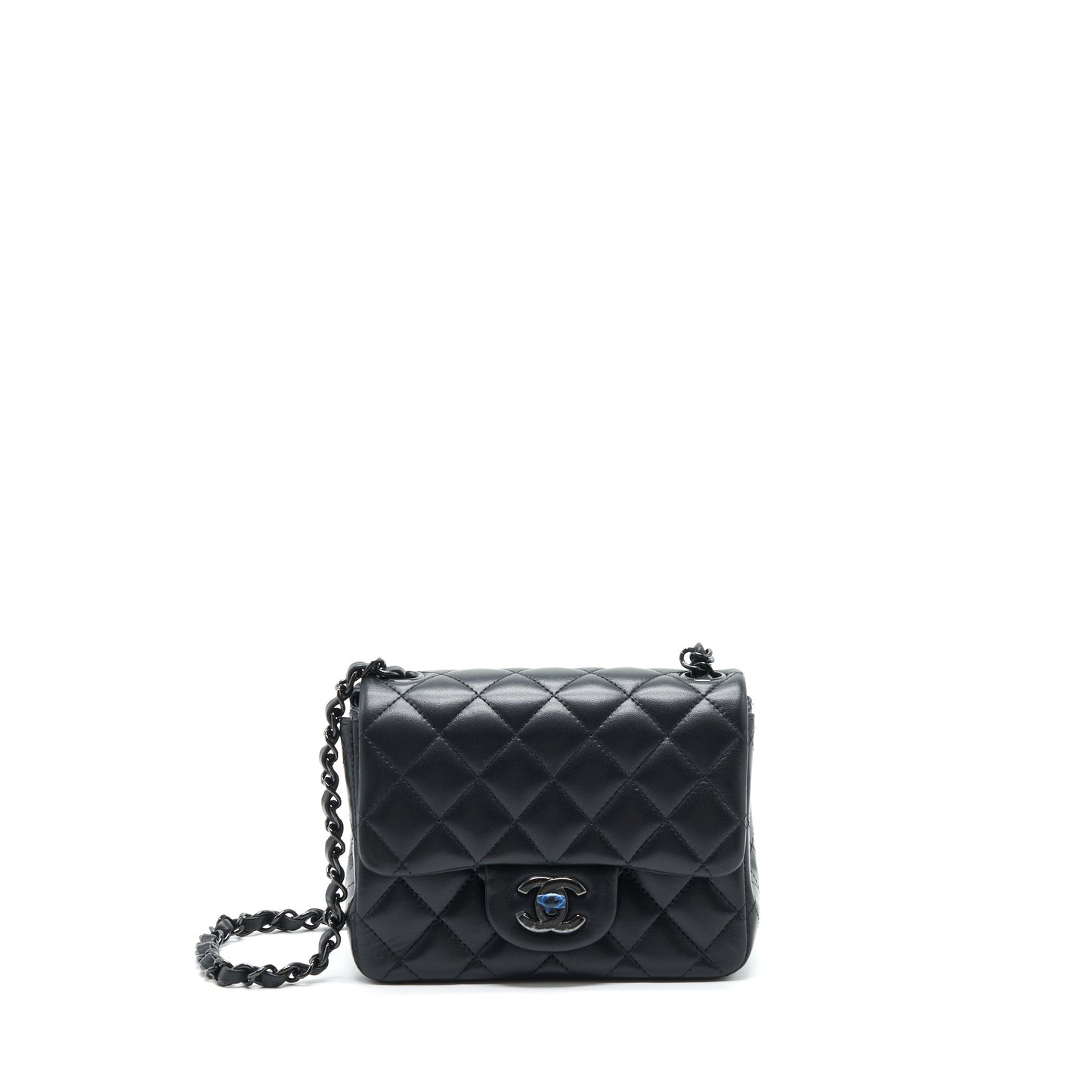 Chanel Square Flap Lambskin So Black Shoulder Bag