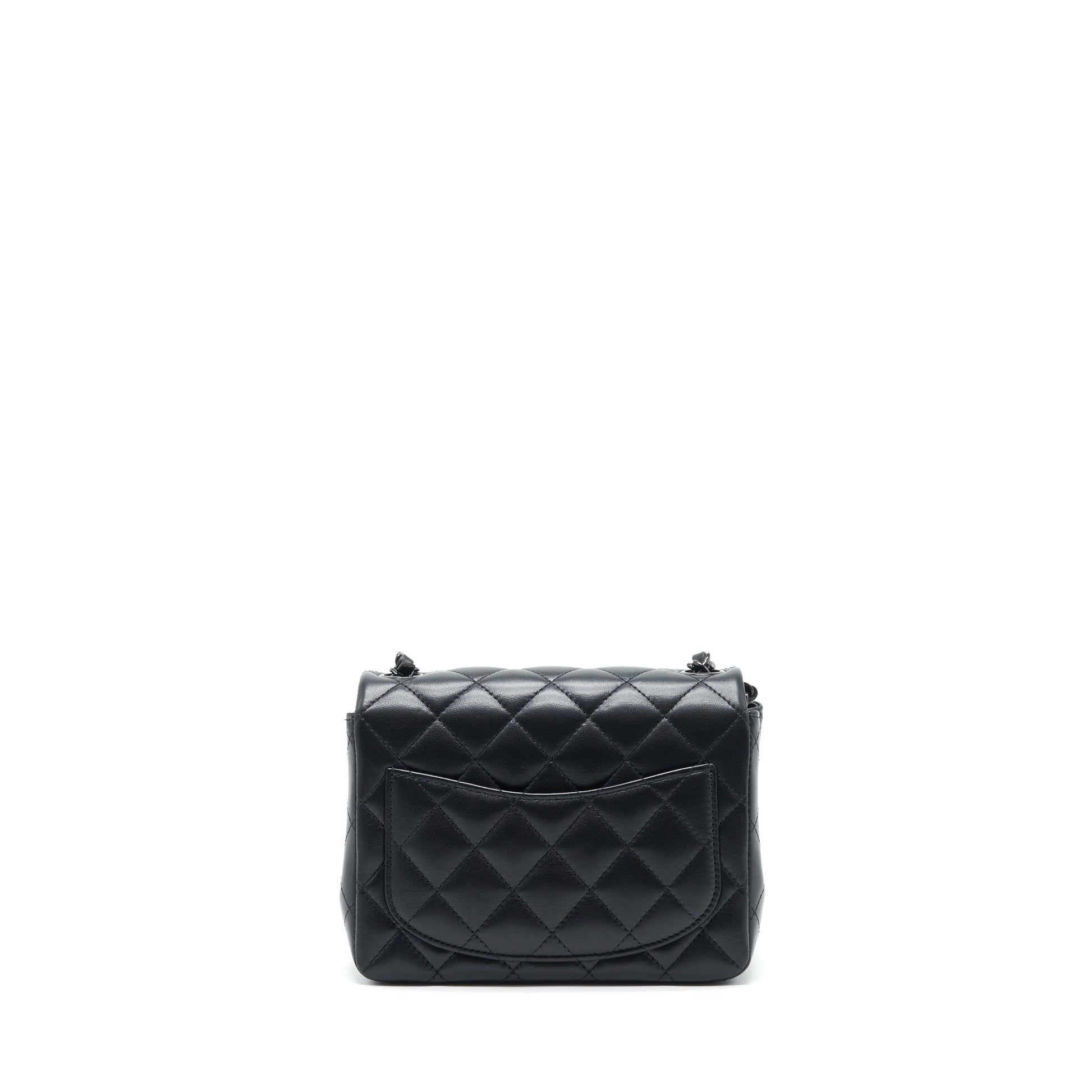 Chanel Square Flap Lambskin So Black Shoulder Bag