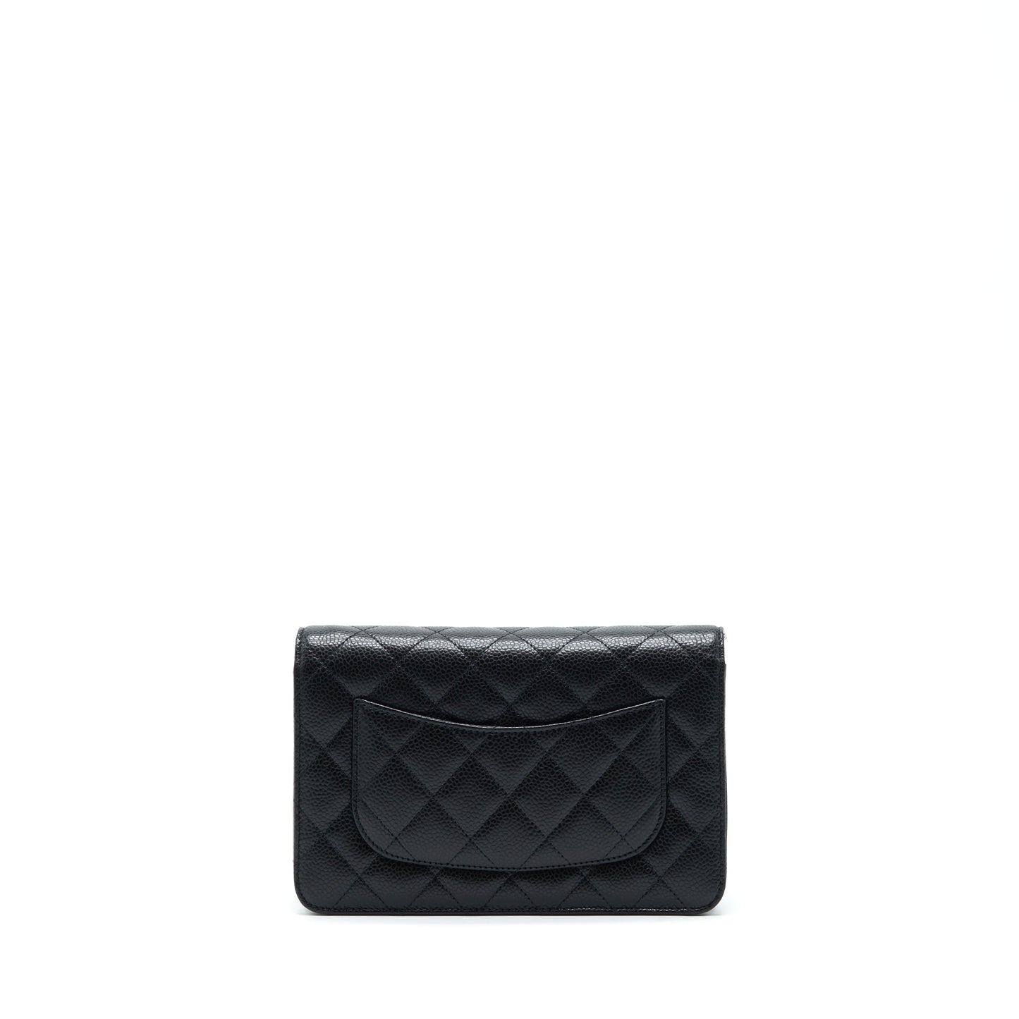 Chanel Classic On Caviar SHW Microchip Black Wallet Case