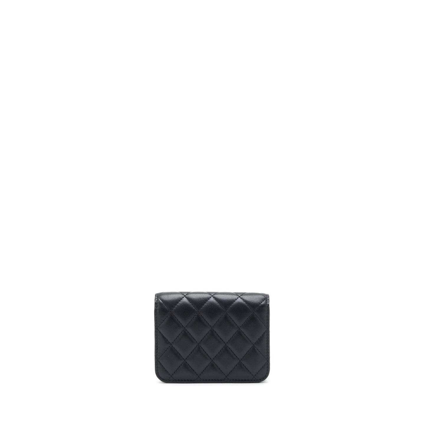 Chanel Pearl Crush Flap Belt Lambskin GHW Black