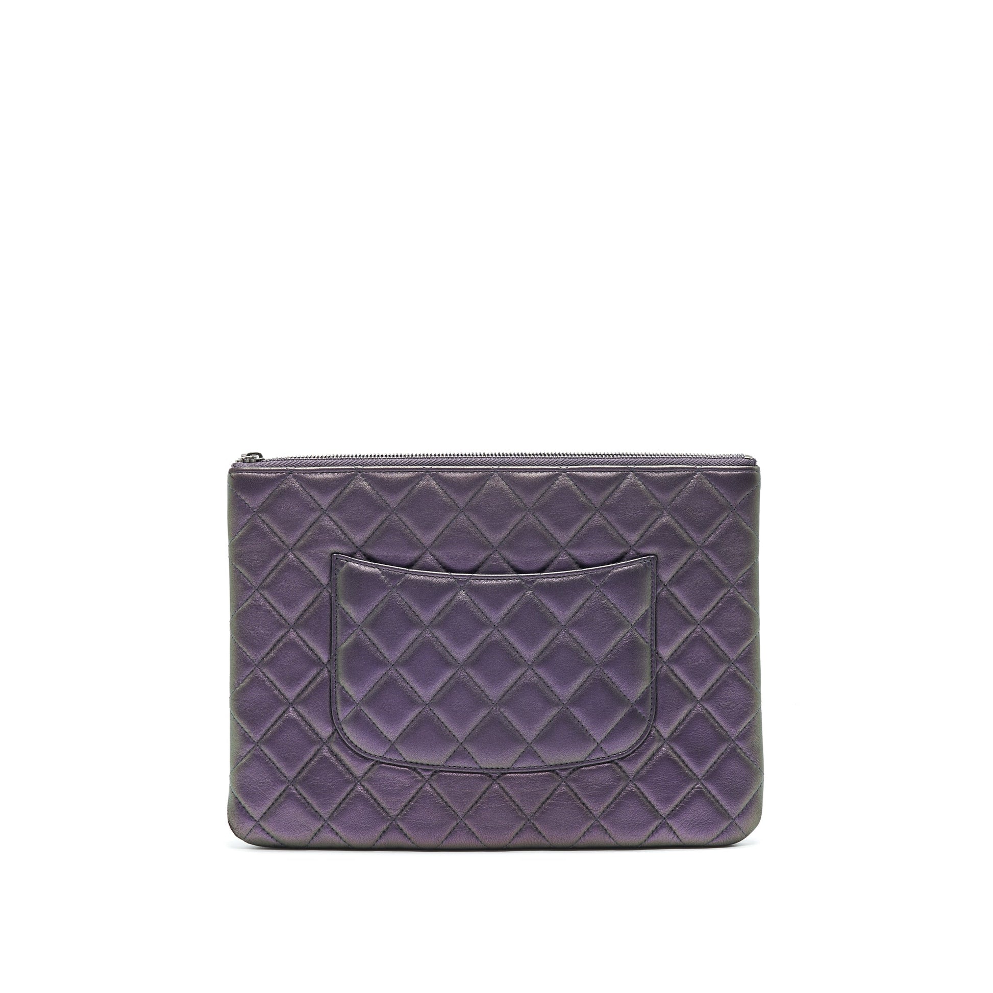 Chanel Quilted Leather Clutch Bag