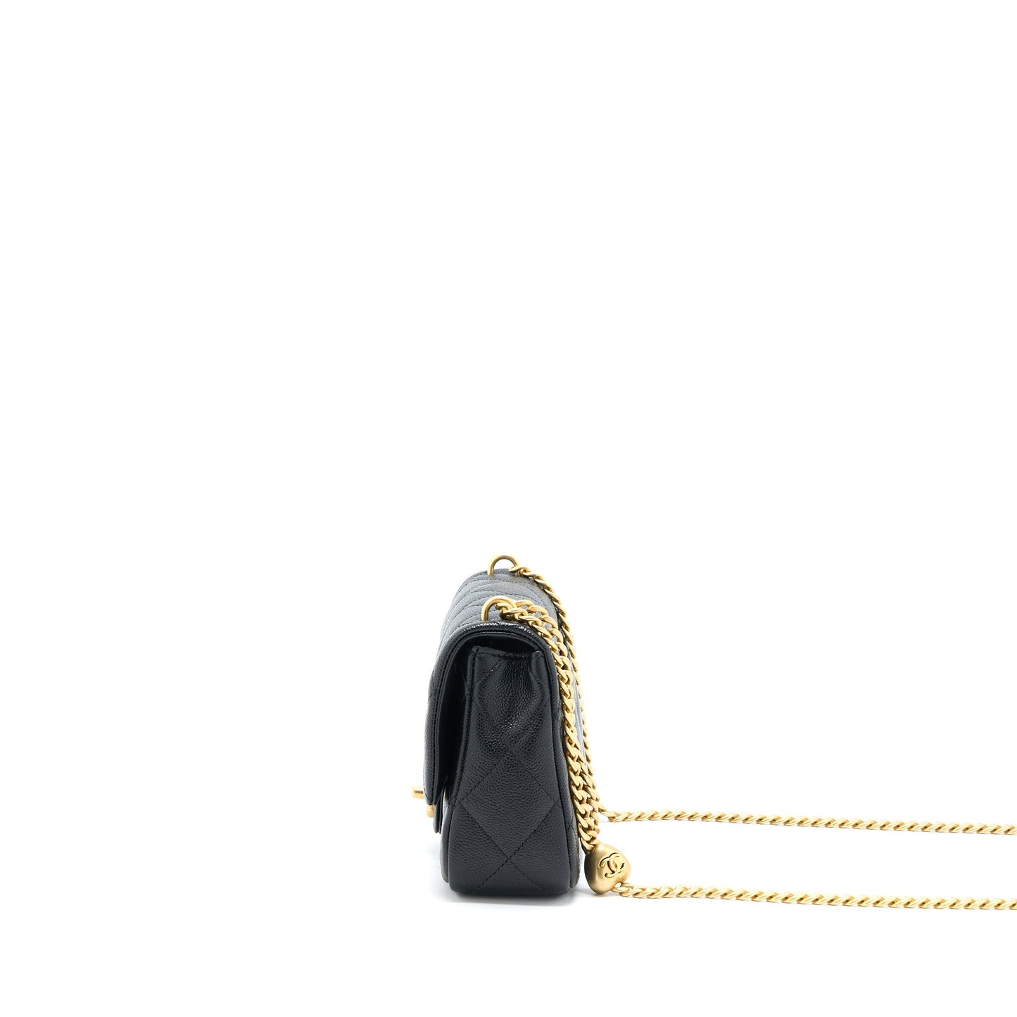 Chanel 23P Coco Love Flap Caviar GHW Black Shoulder Bag