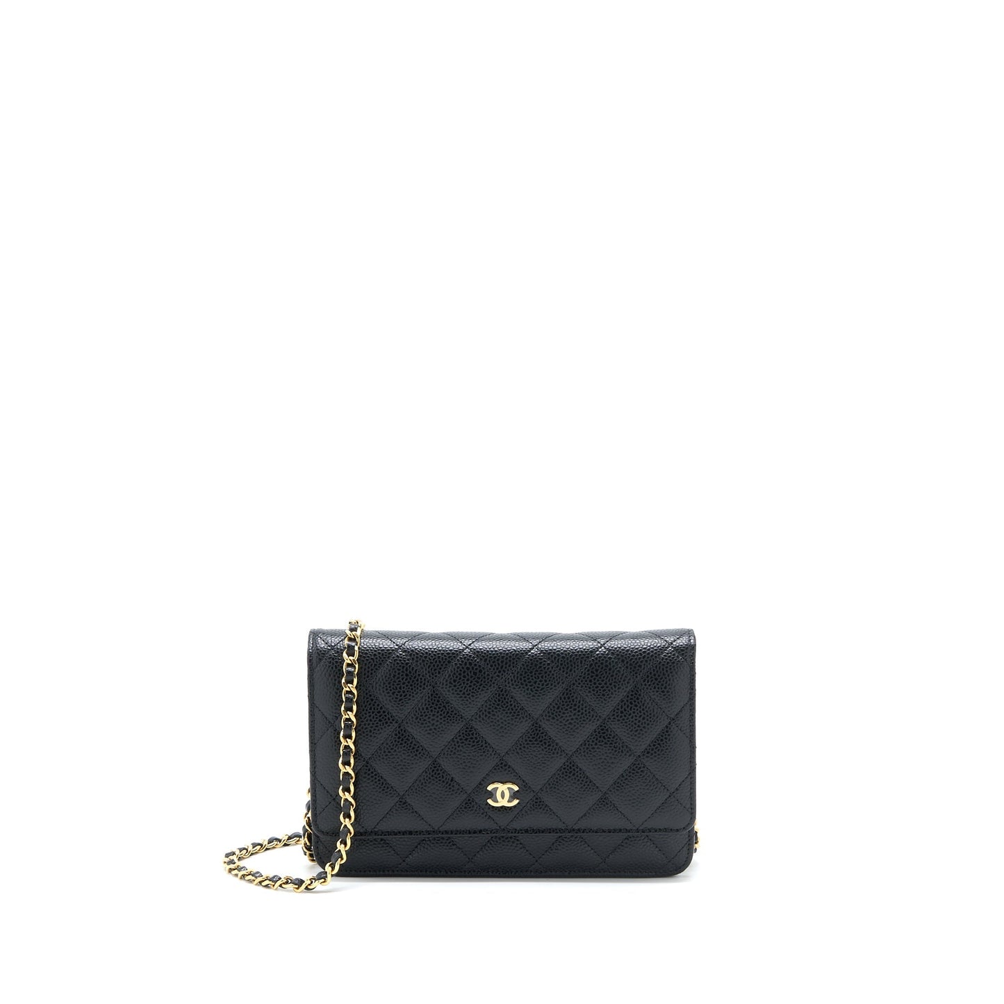 Chanel Classic On Caviar GHW Microchip Black Wallet Case Microchip 13
