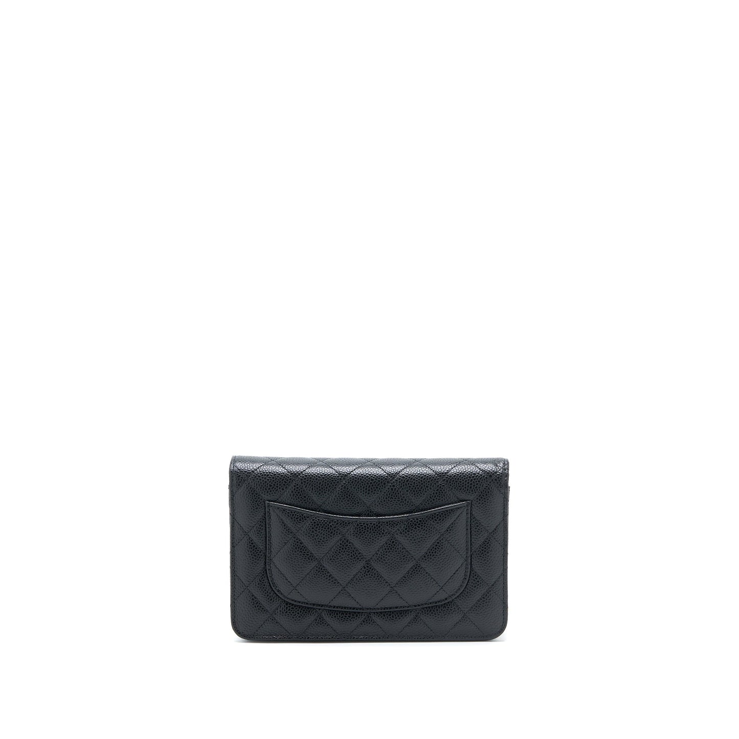 Chanel Classic On Caviar GHW Microchip Black Wallet Case Microchip 13