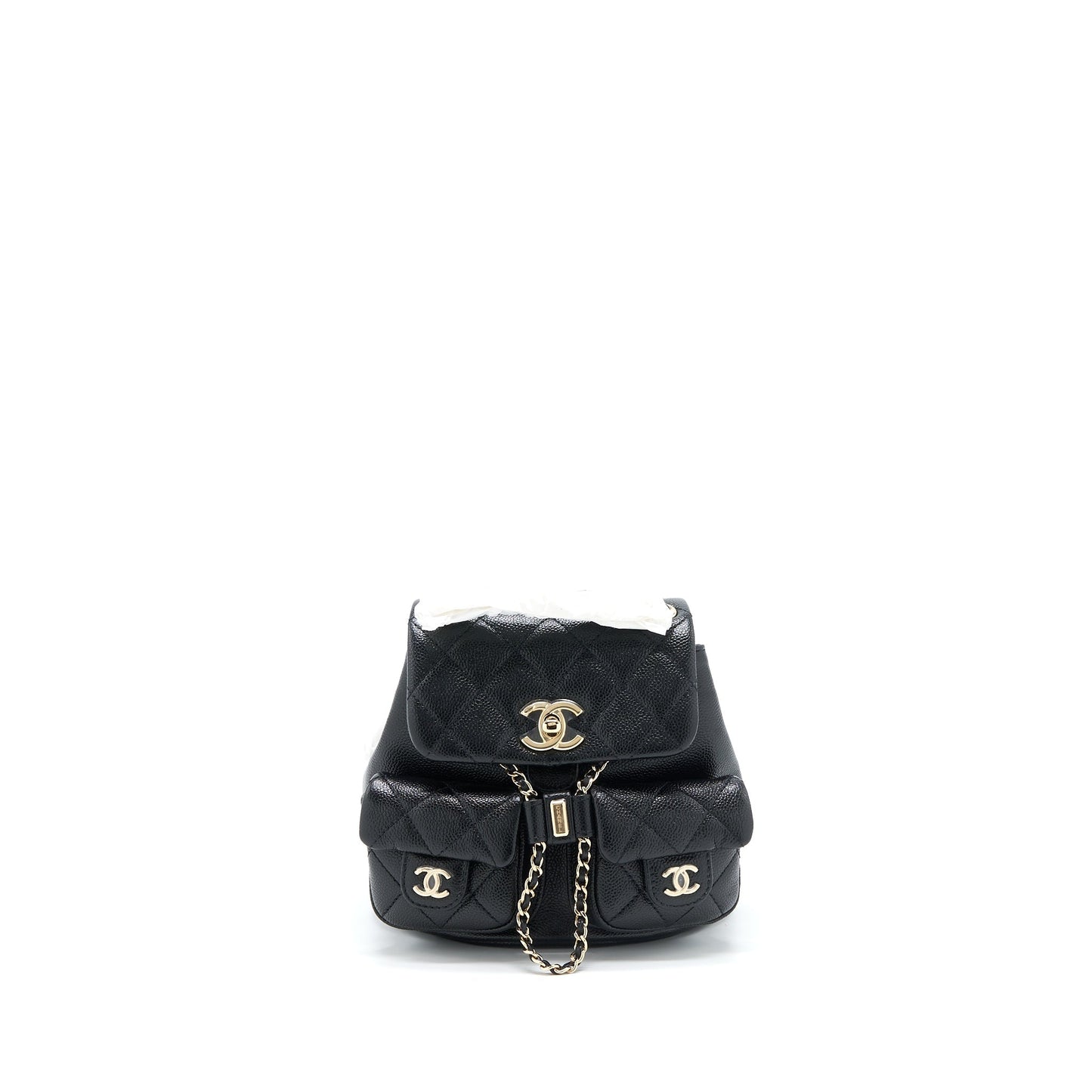 Chanel 23P Triple Pack Backpack Caviar LGHW Black