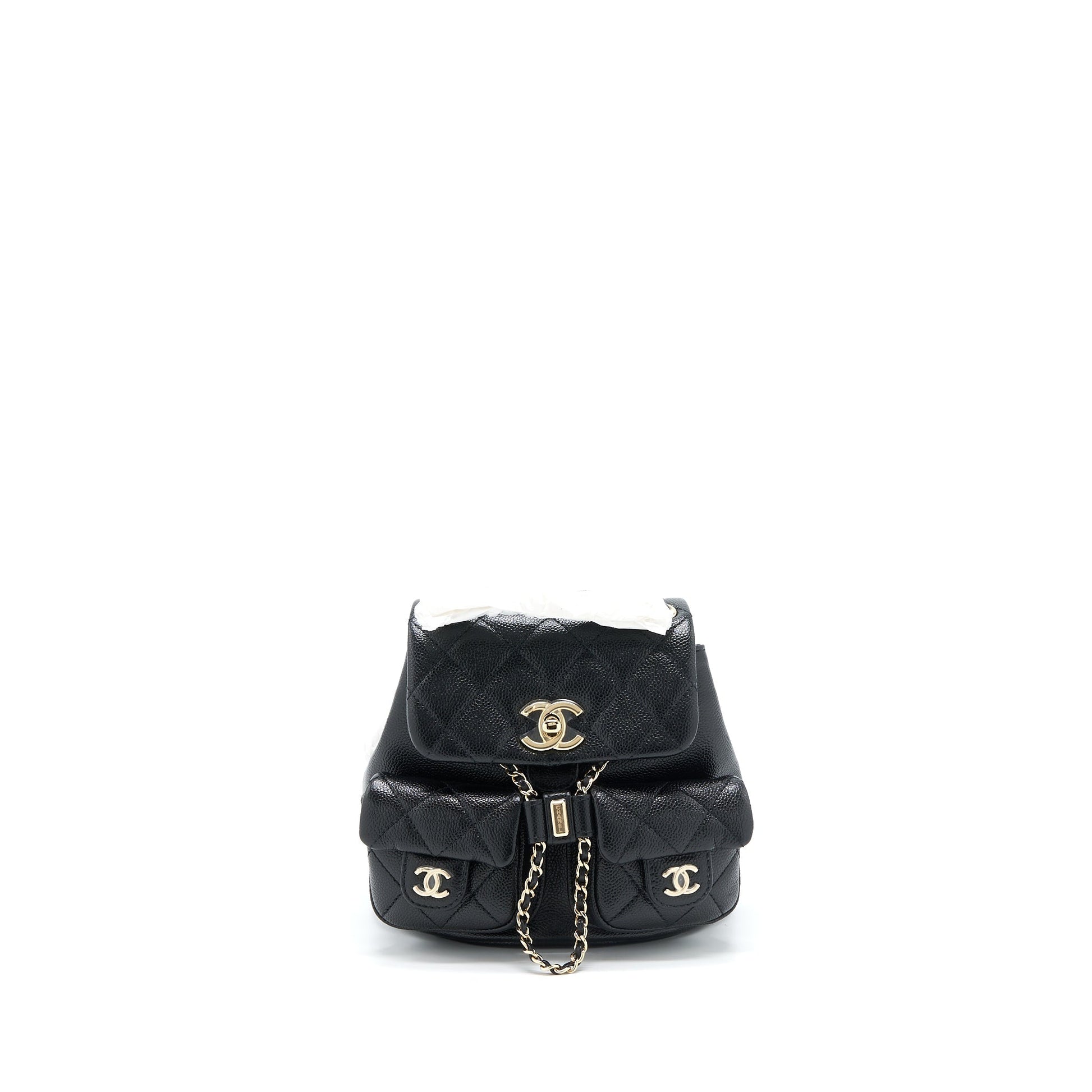 Chanel 23P Triple Pack Backpack Caviar LGHW Black