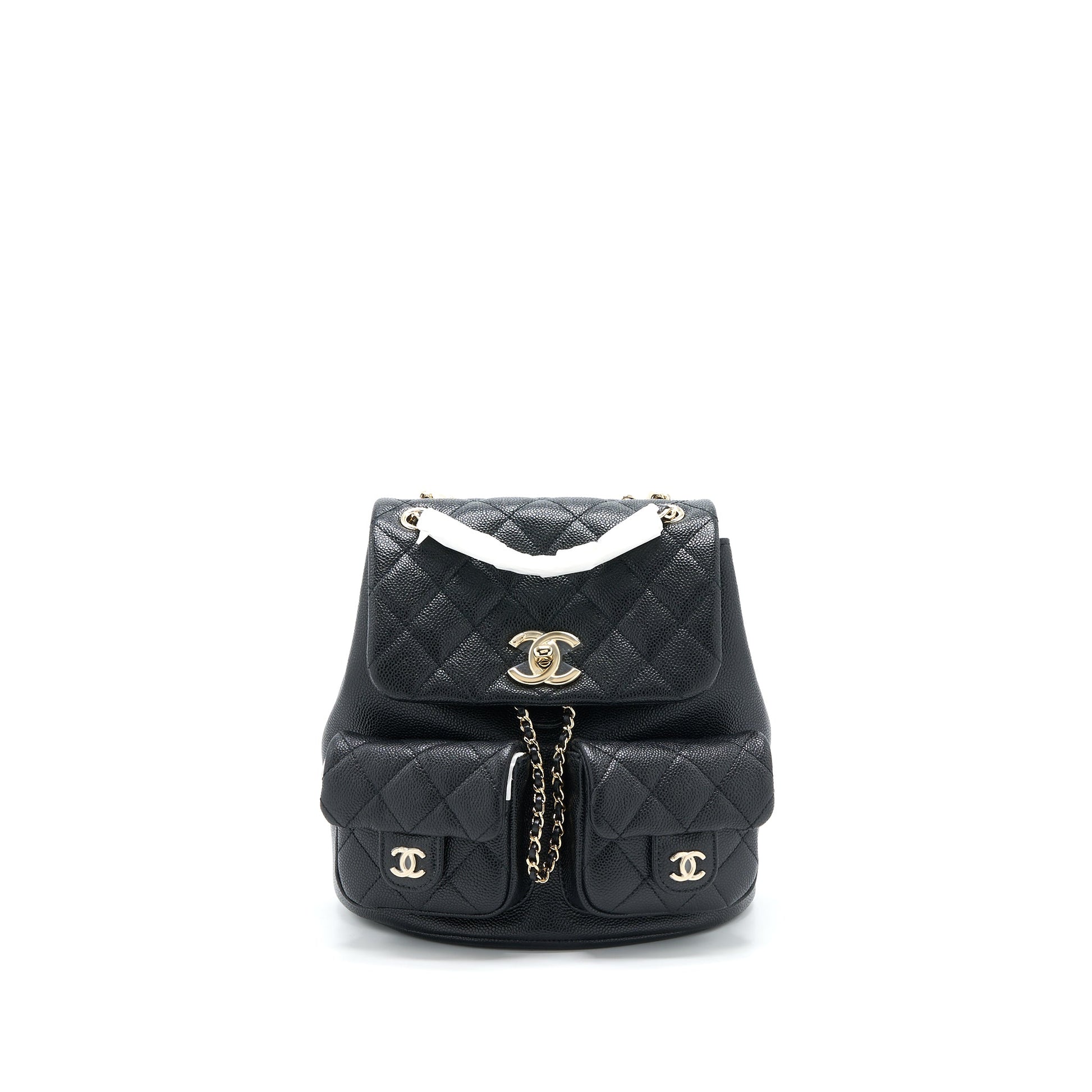 Chanel 23P Triple Pack Backpack Caviar LGHW Black Black Lghwmicrochip
