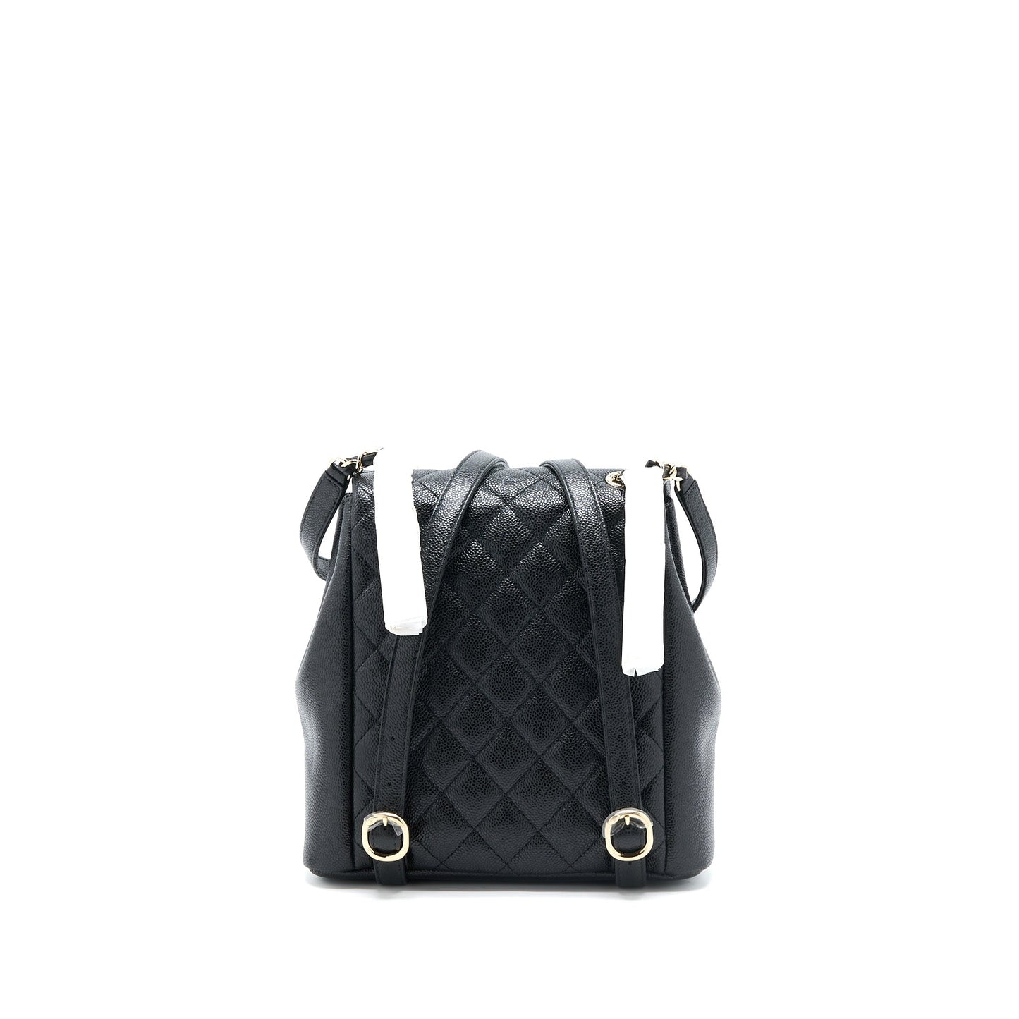 Chanel 23P Triple Pack Backpack Caviar LGHW Black Black Lghwmicrochip