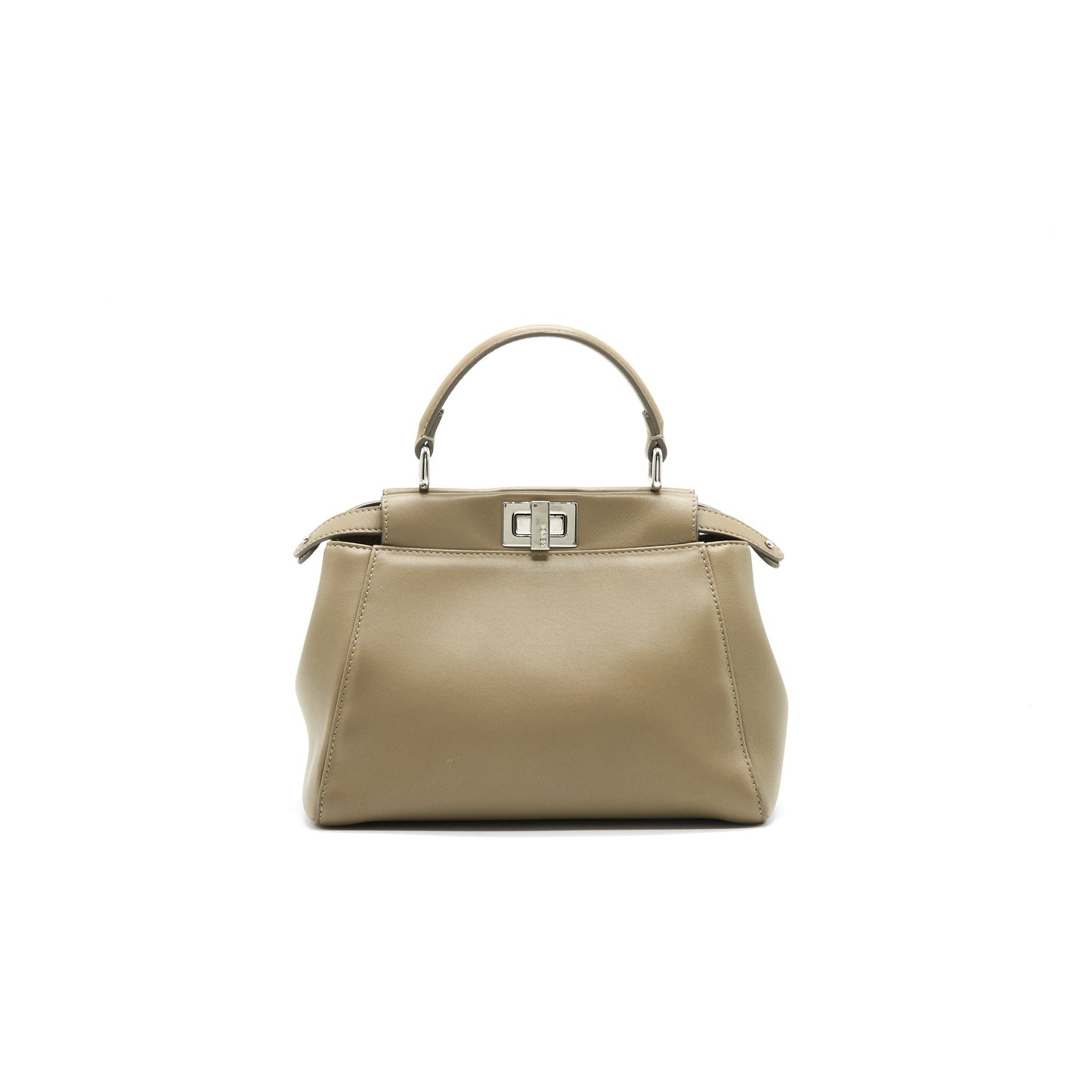 Fendi Peekaboo Light Grey Handbag Gray Mini Travel Bag