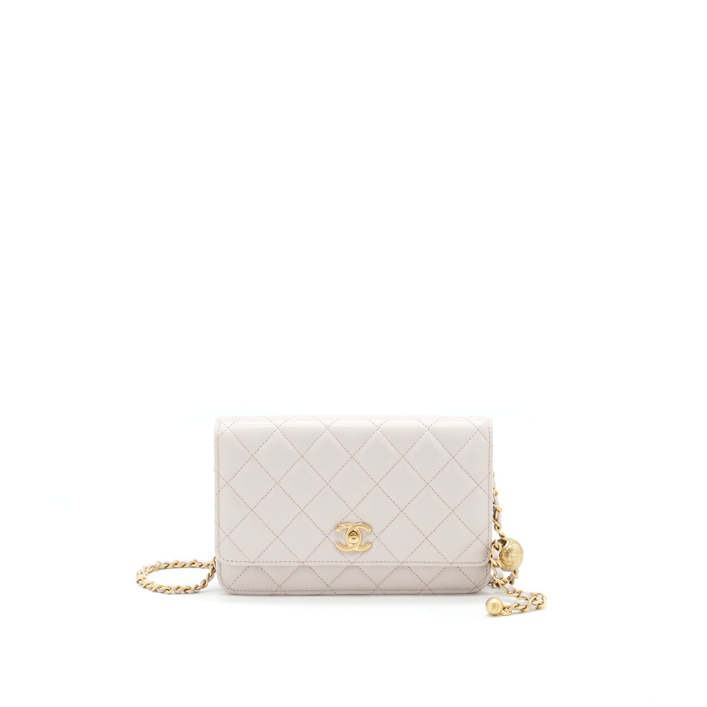 Chanel Pearl Crushed Pearl On Lilac GHW Wallet Case