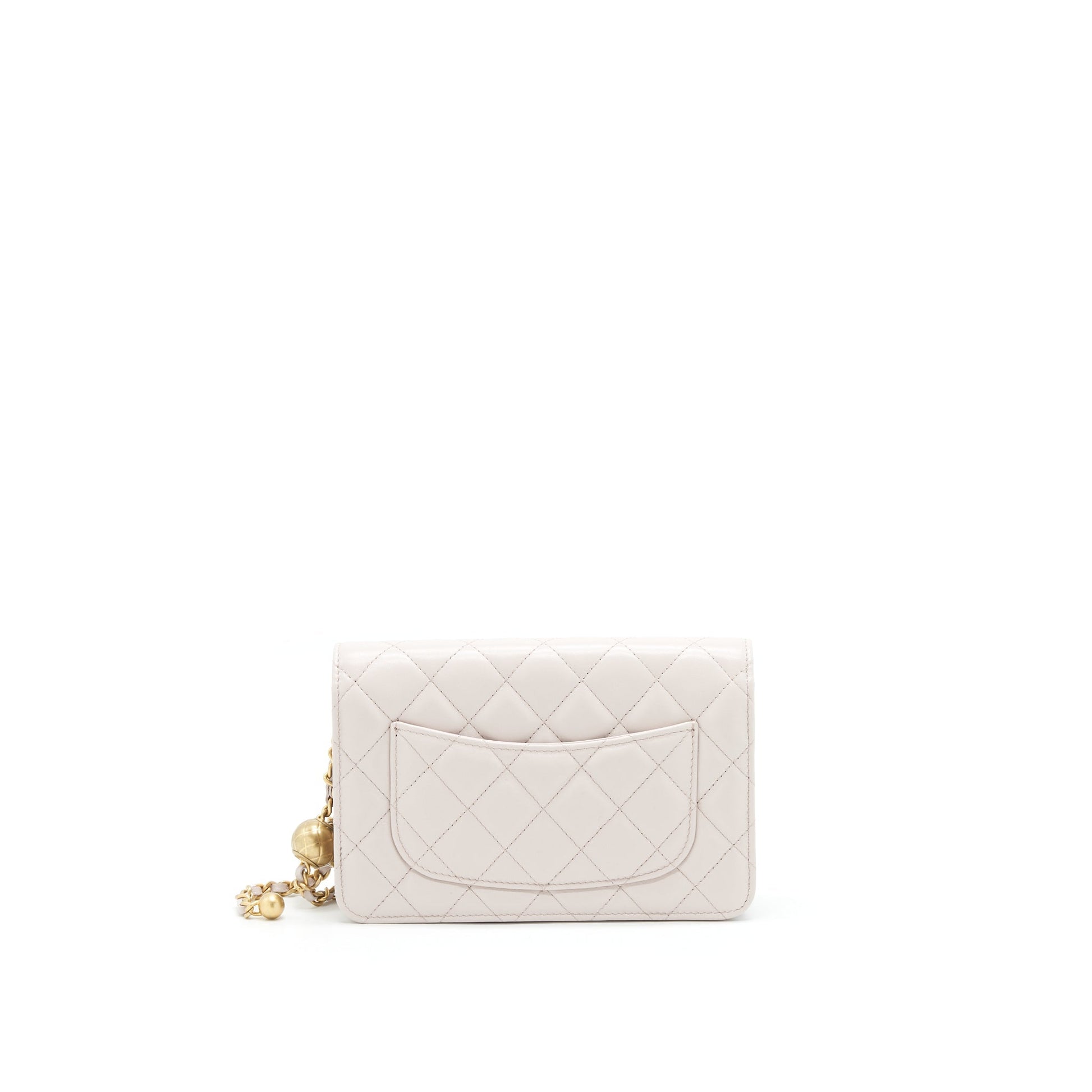 Chanel Pearl Crushed Pearl On Lilac GHW Wallet Case